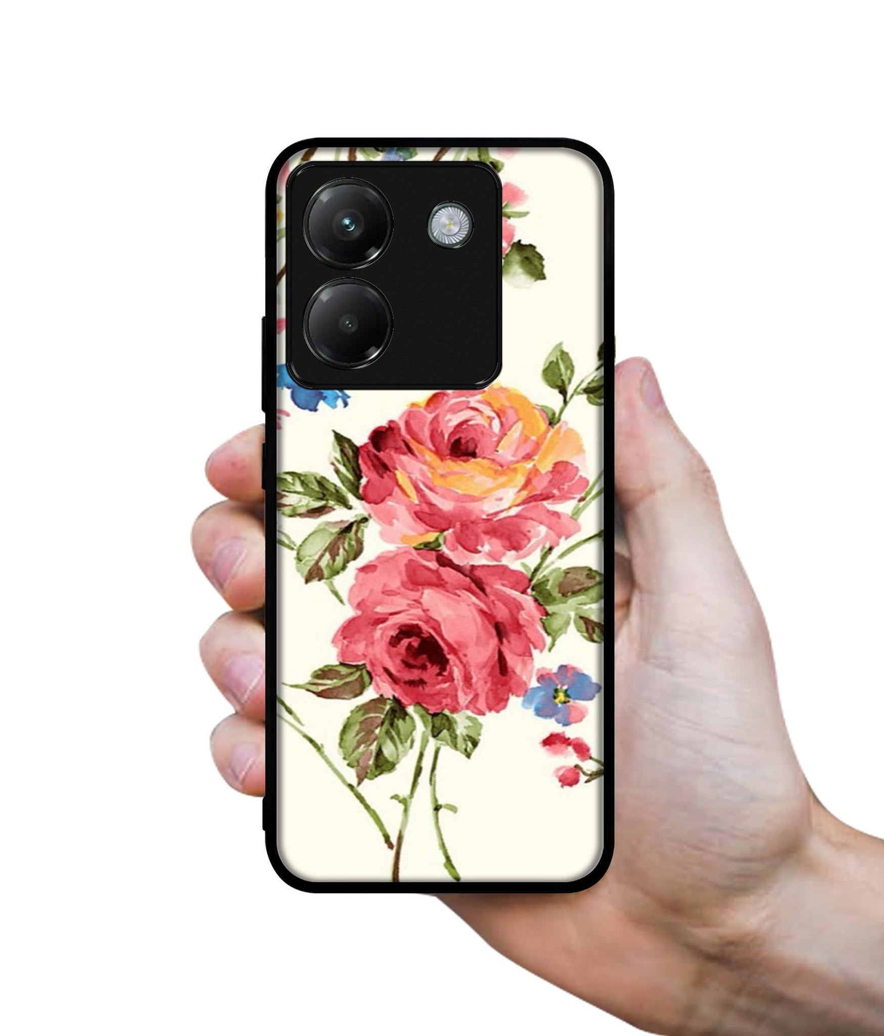 Vintage Painting Flower Designer 2D Printed Back Case Cover for Poco M7 Pro 5G