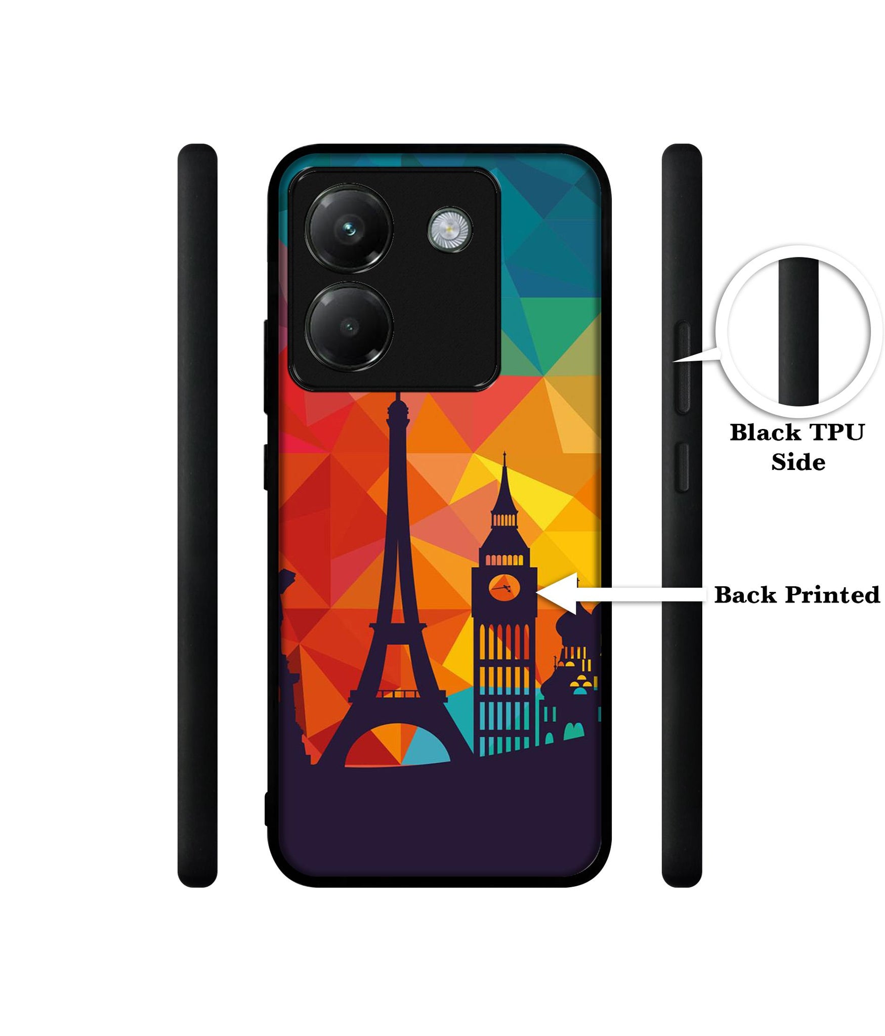 Colored Paris Designer 2D Printed Back Case Cover for Poco M7 Pro 5G