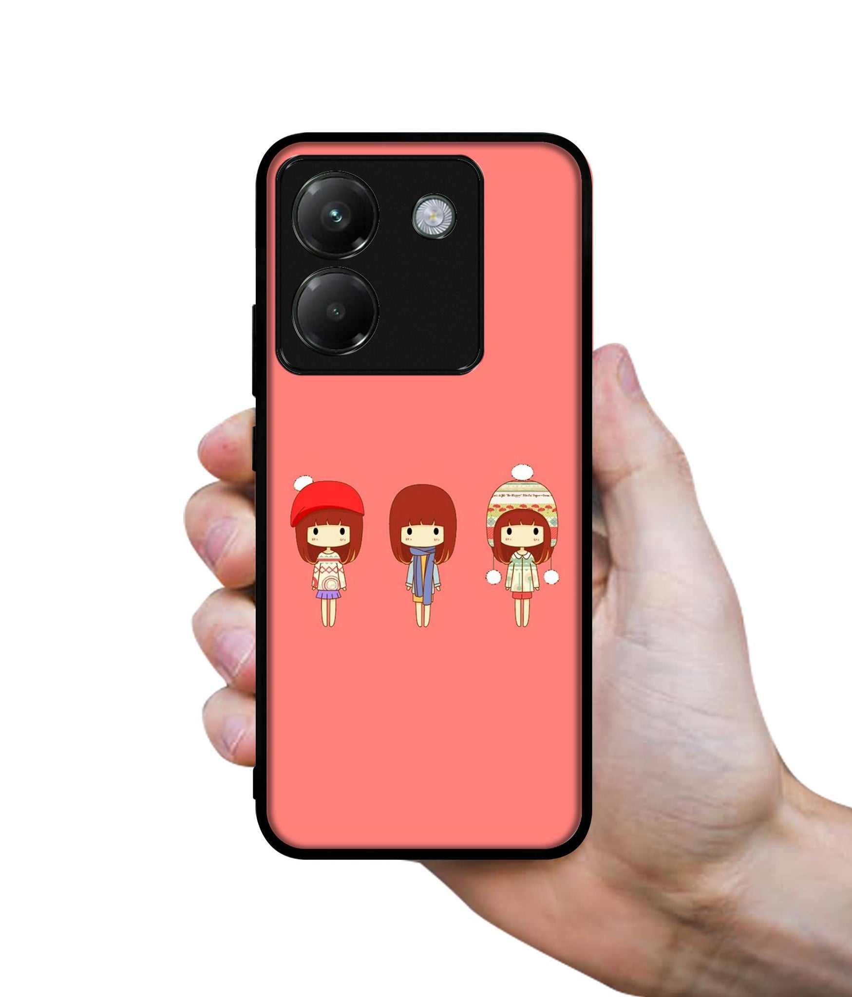 Cute Girls Designer 2D Printed Back Case Cover for Poco M7 Pro 5G