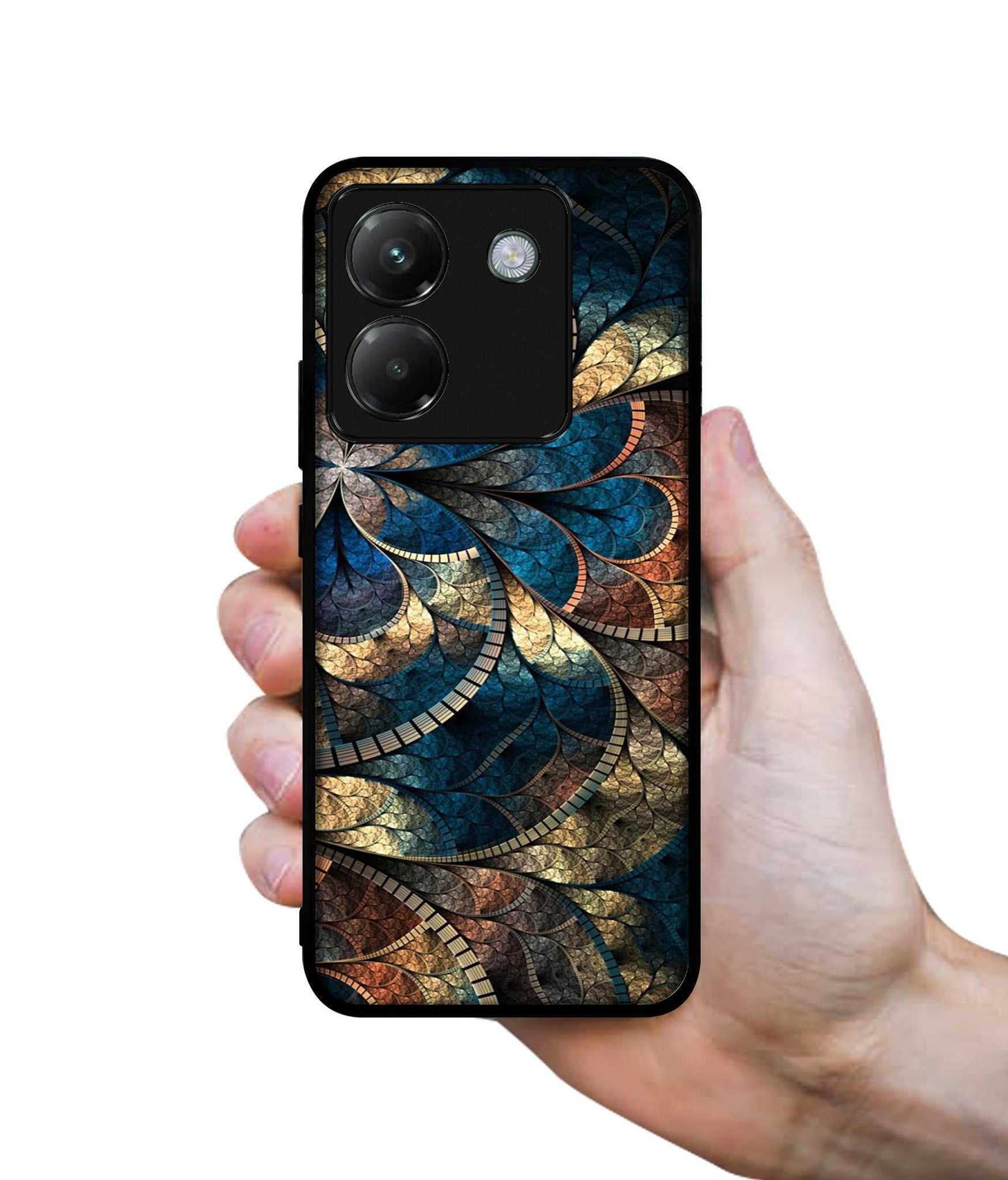 Fractional Pattern Designer 2D Printed Back Case Cover for Poco M7 Pro 5G