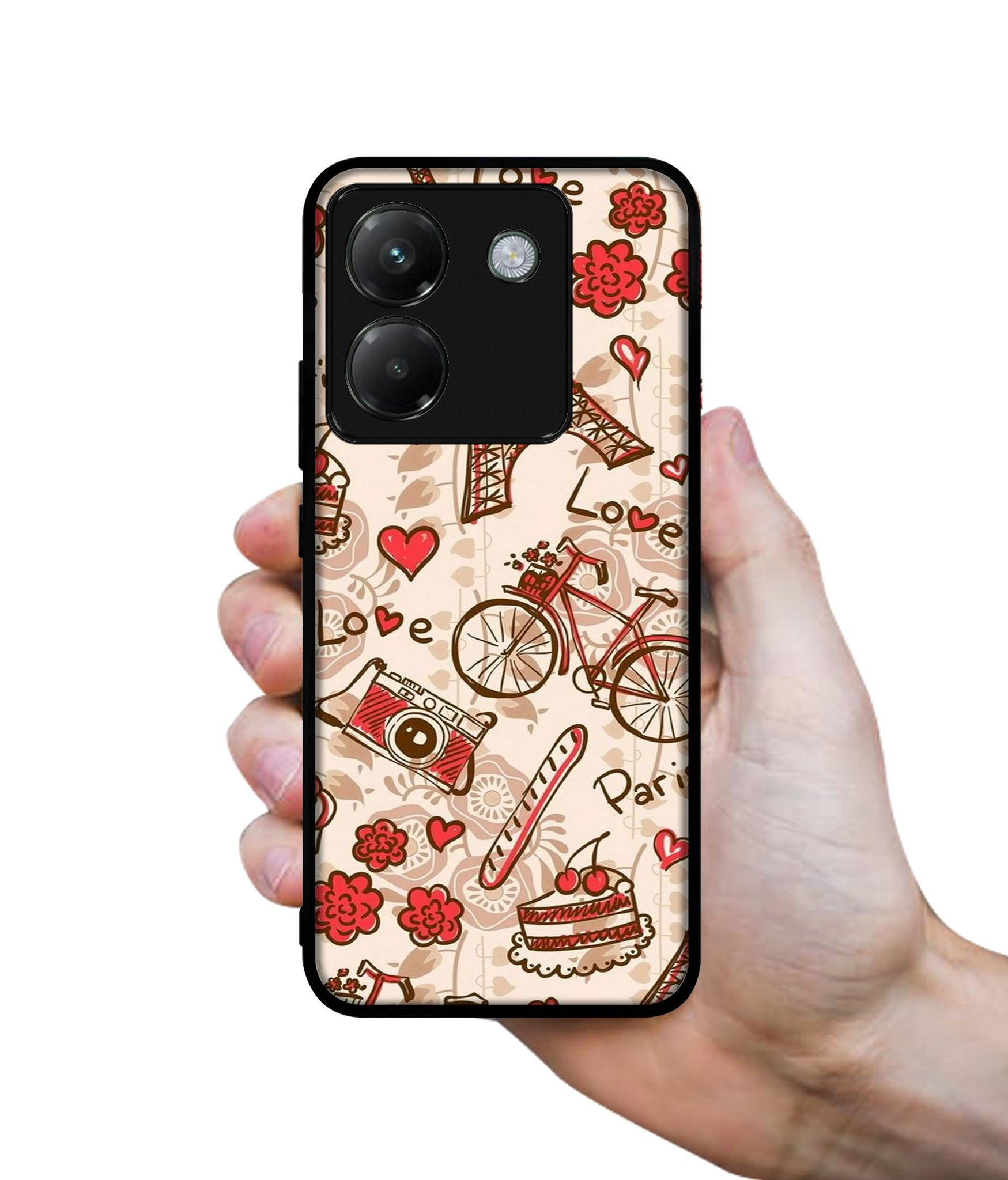 Vintage Paris Designer 2D Printed Back Case Cover for Poco M7 Pro 5G