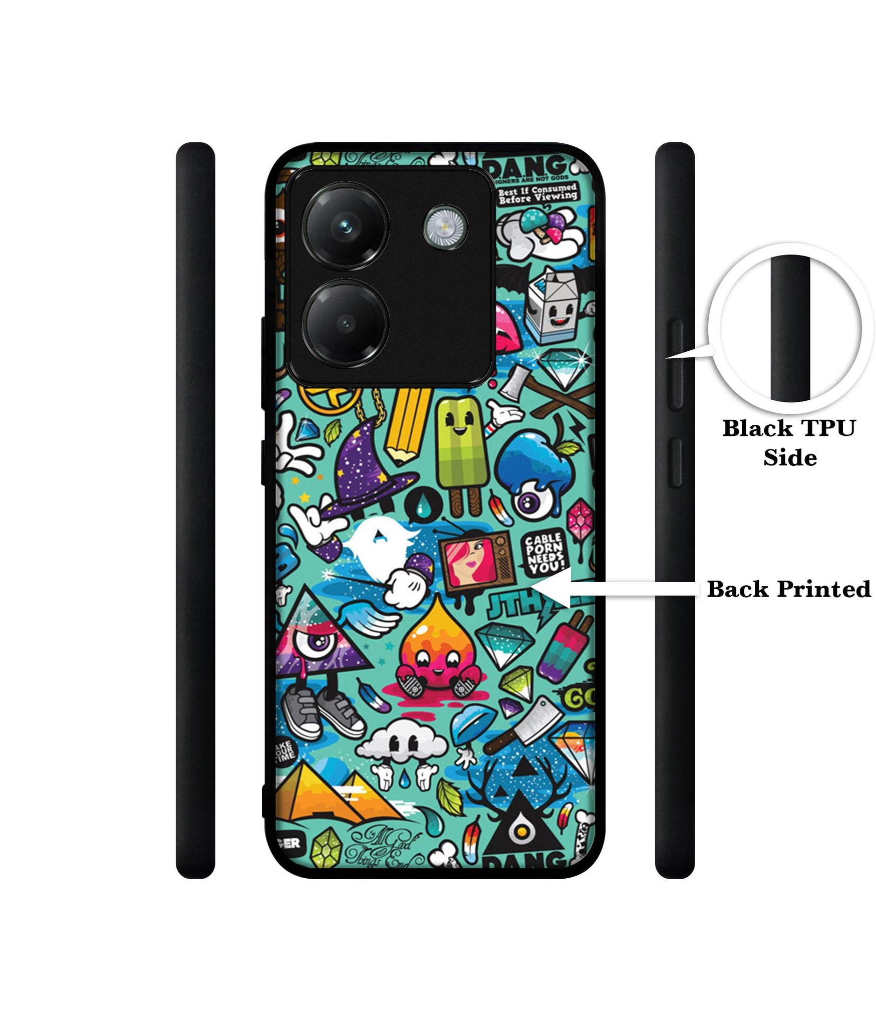 Crazy Designer 2D Printed Back Case Cover for Poco M7 Pro 5G