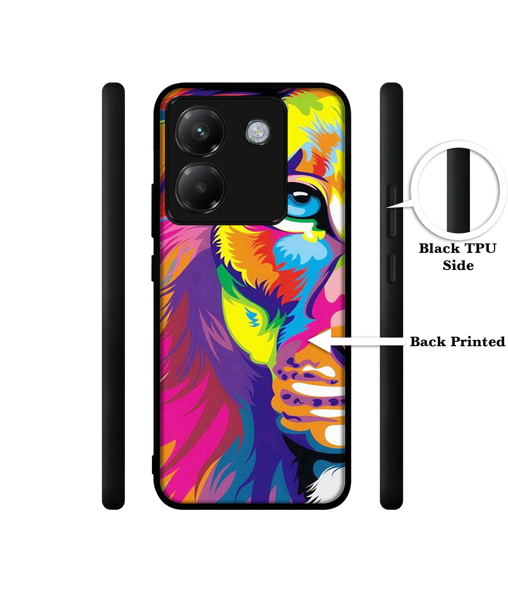 Lion Designer 2D Printed Back Case Cover for Poco M7 Pro 5G