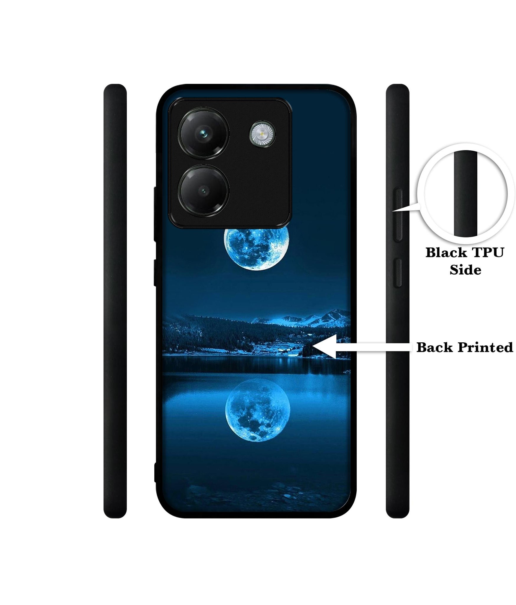 Moon Pattern Print Designer 2D Printed Back Case Cover for Poco M7 Pro 5G