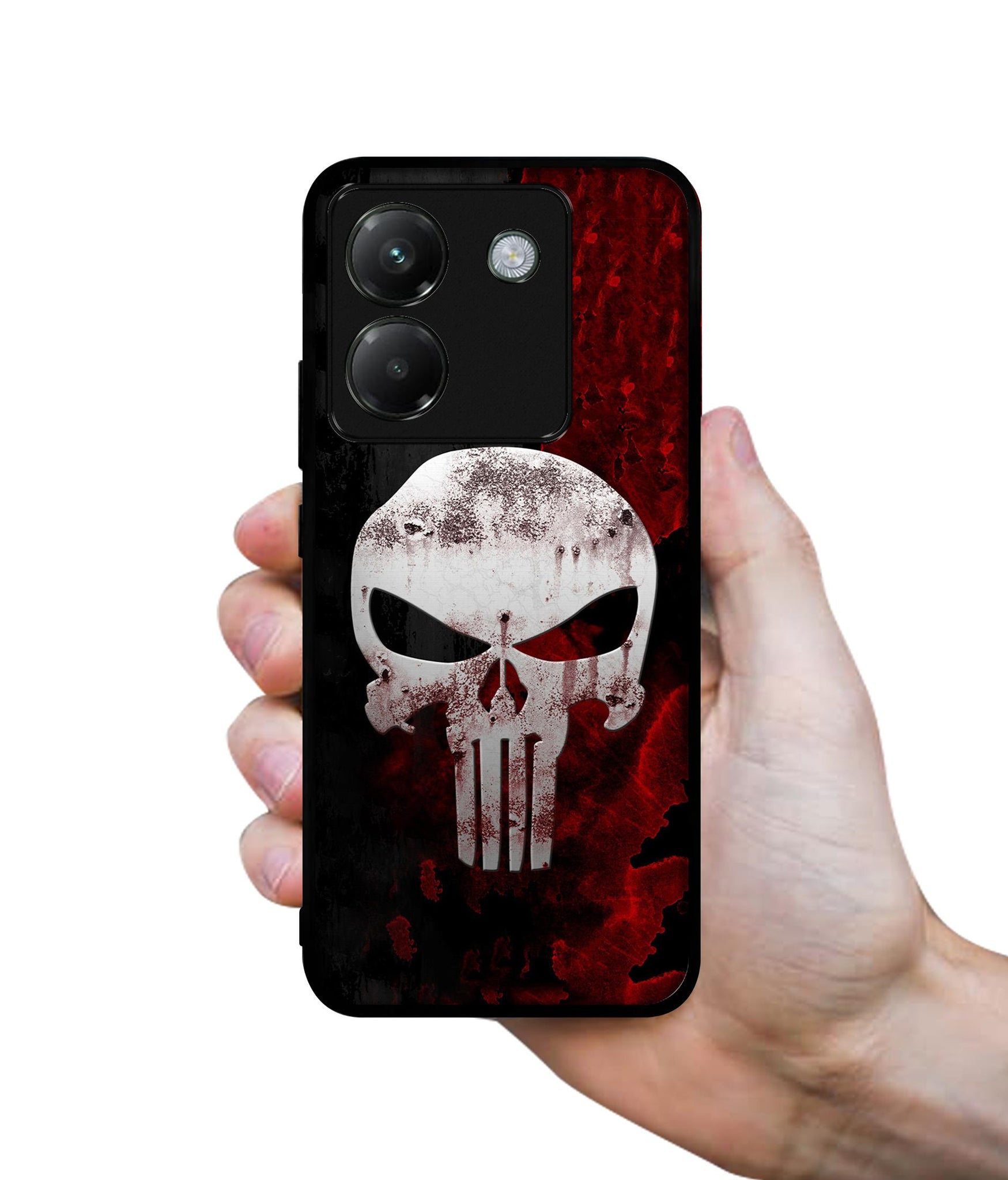 Punisher Skull Designer 2D Printed Back Case Cover for Poco M7 Pro 5G