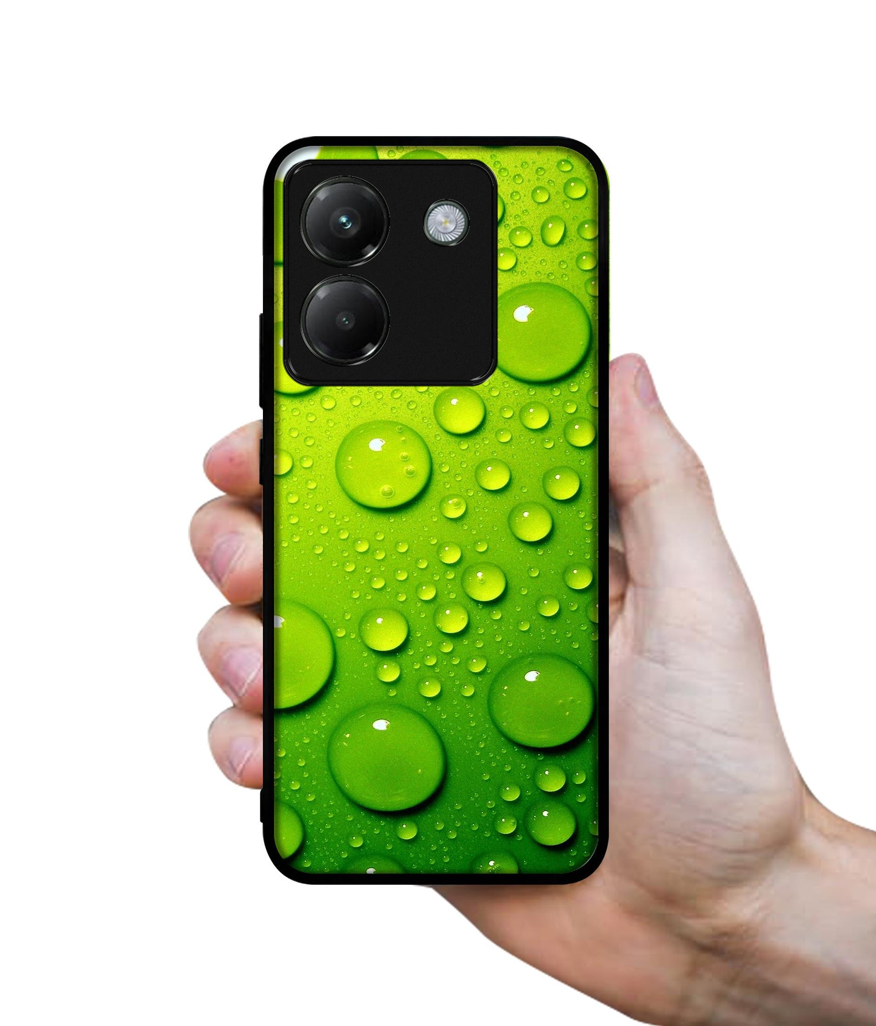 Green Bubbles Designer 2D Printed Back Case Cover for Poco M7 Pro 5G