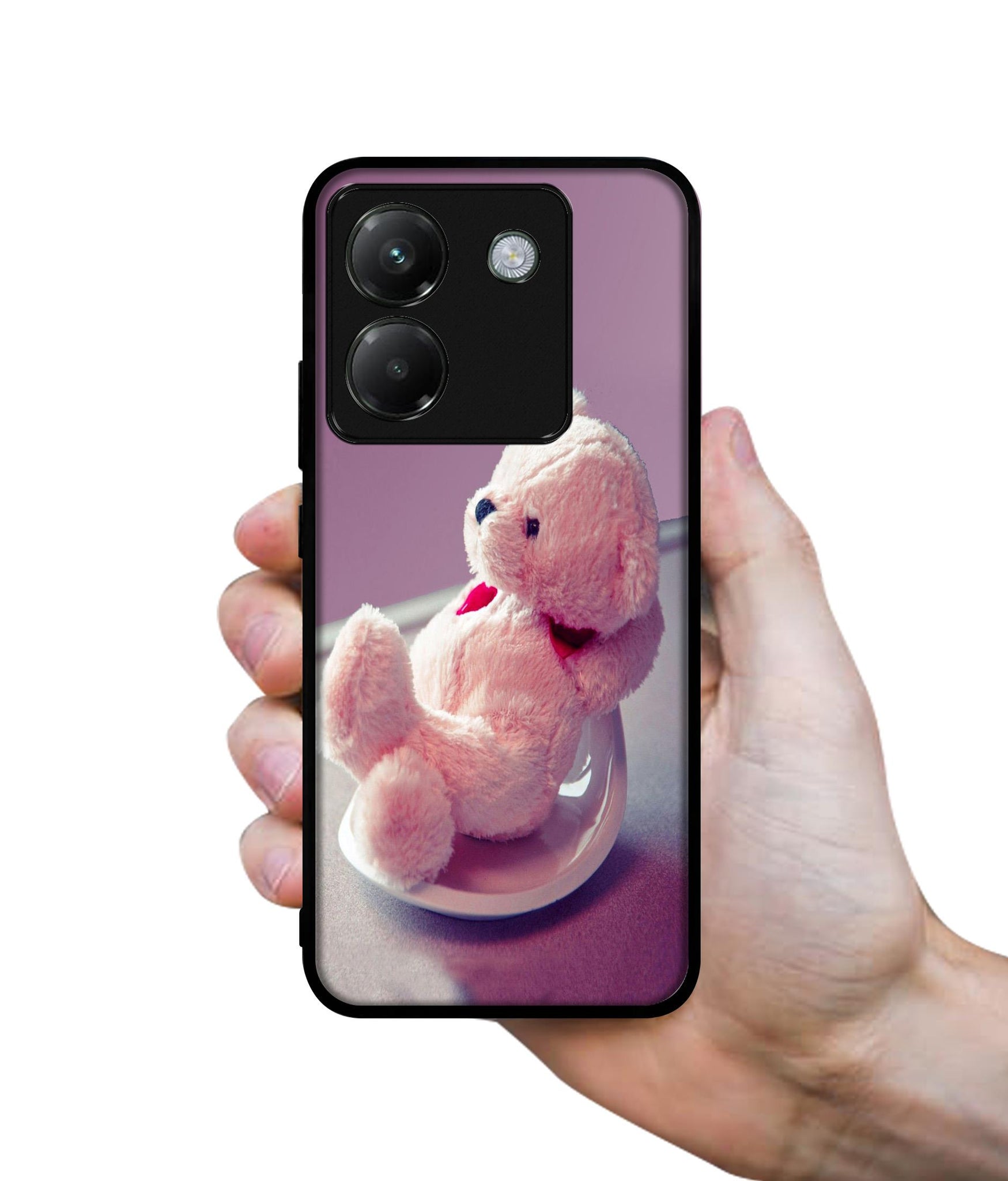 Cute Teddy Bear Designer 2D Printed Back Case Cover for Poco M7 Pro 5G