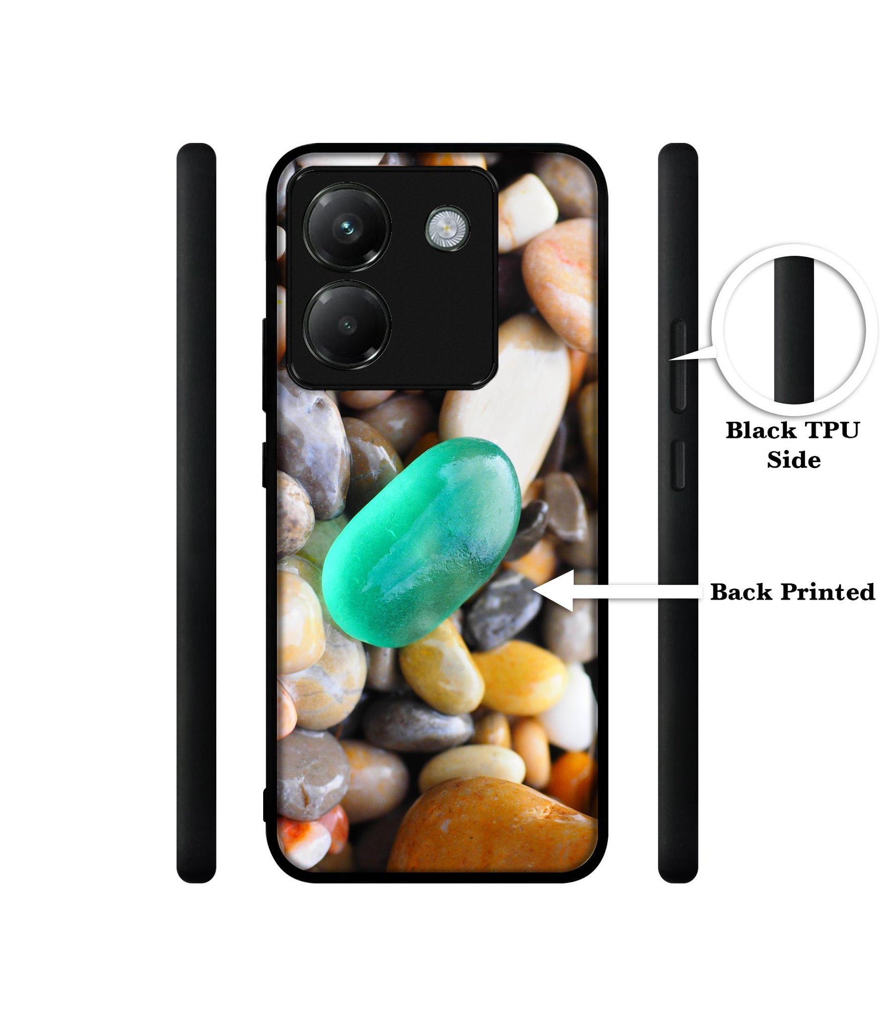 Sea Stones Designer 2D Printed Back Case Cover for Poco M7 Pro 5G