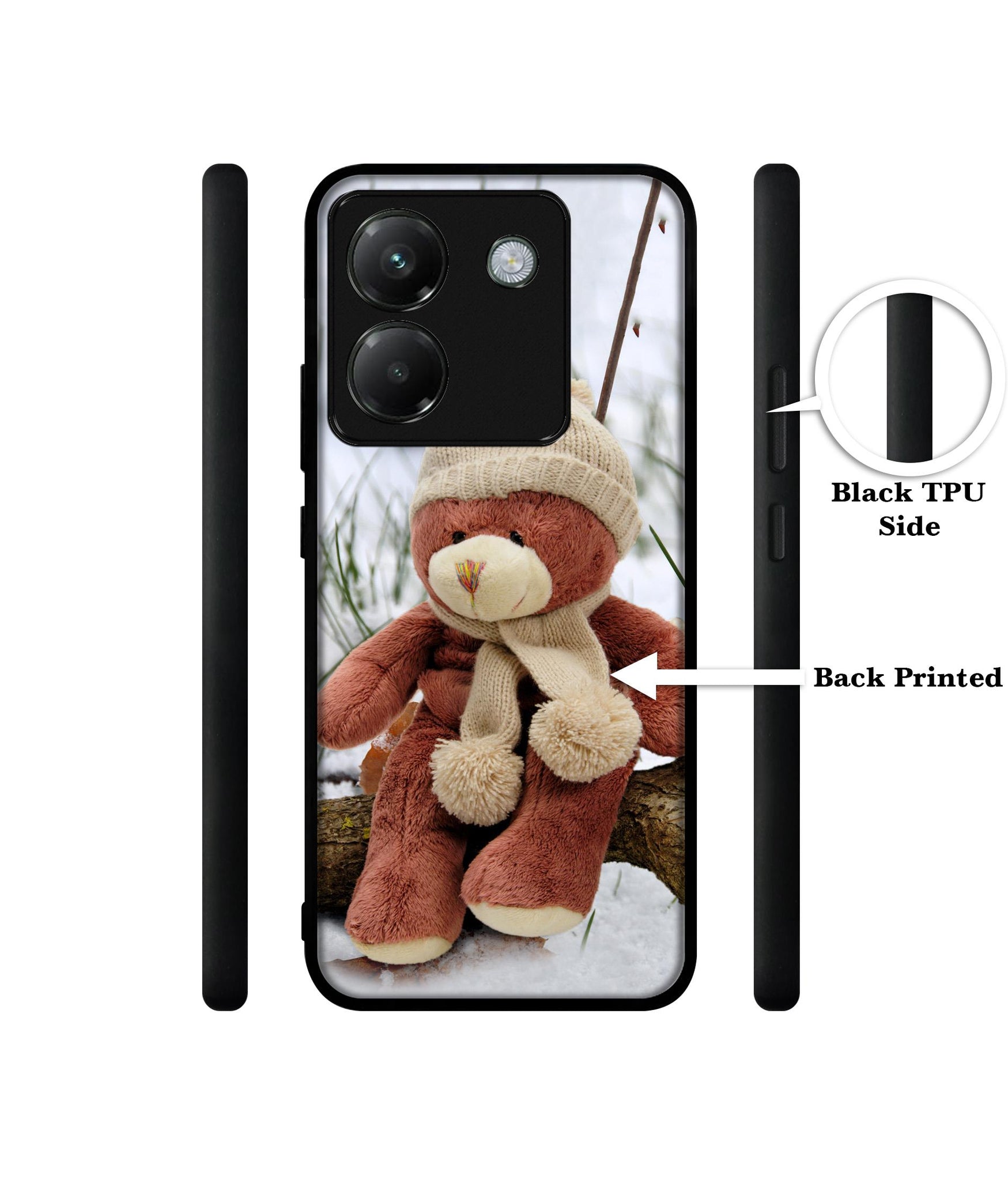 Woolen Bear Designer 2D Printed Back Case Cover for Poco M7 Pro 5G