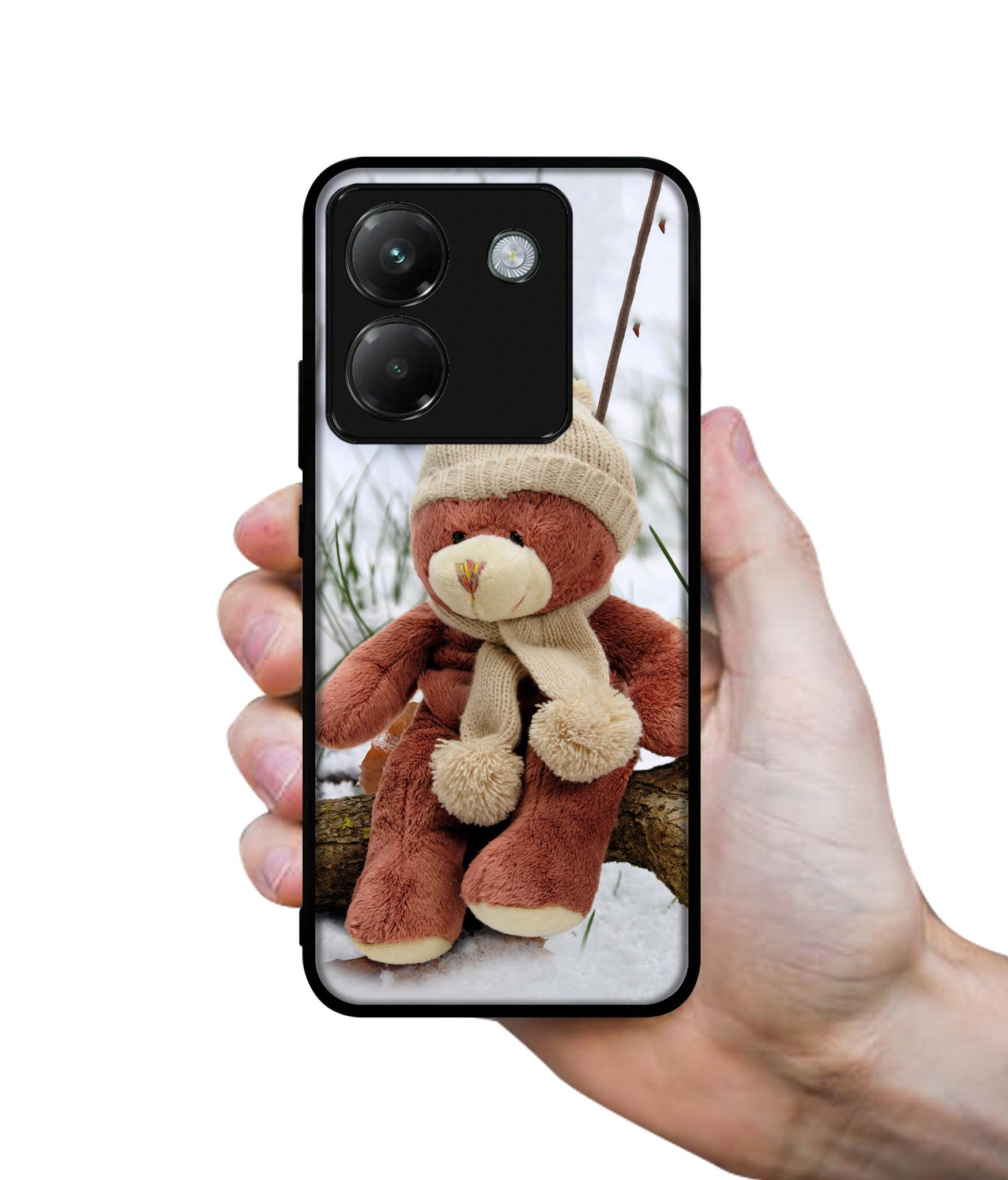 Woolen Bear Designer 2D Printed Back Case Cover for Poco M7 Pro 5G