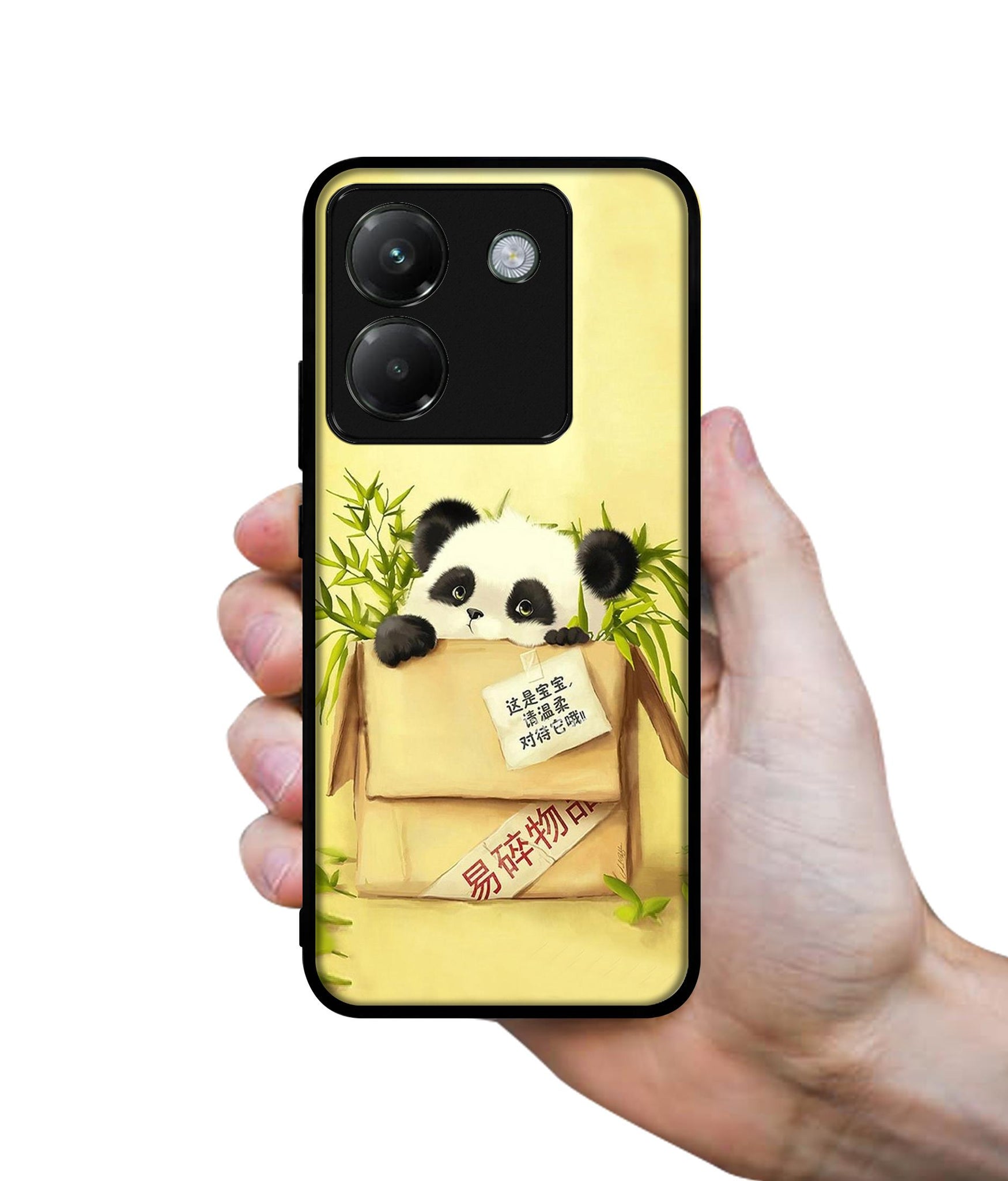 Panda In Box Designer 2D Printed Back Case Cover for Poco M7 Pro 5G