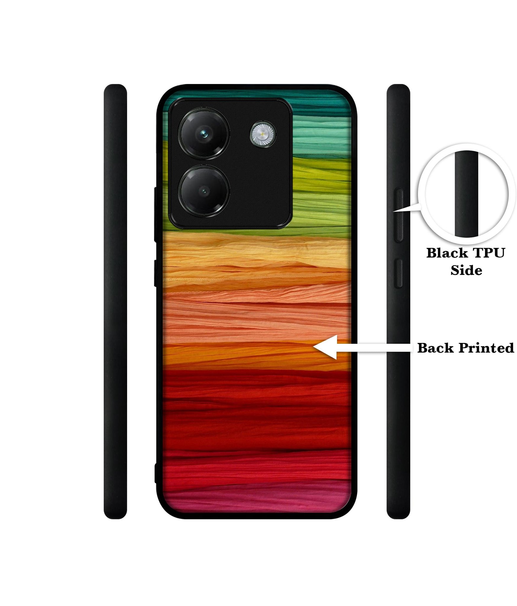 Colorful Thread Designer 2D Printed Back Case Cover for Poco M7 Pro 5G