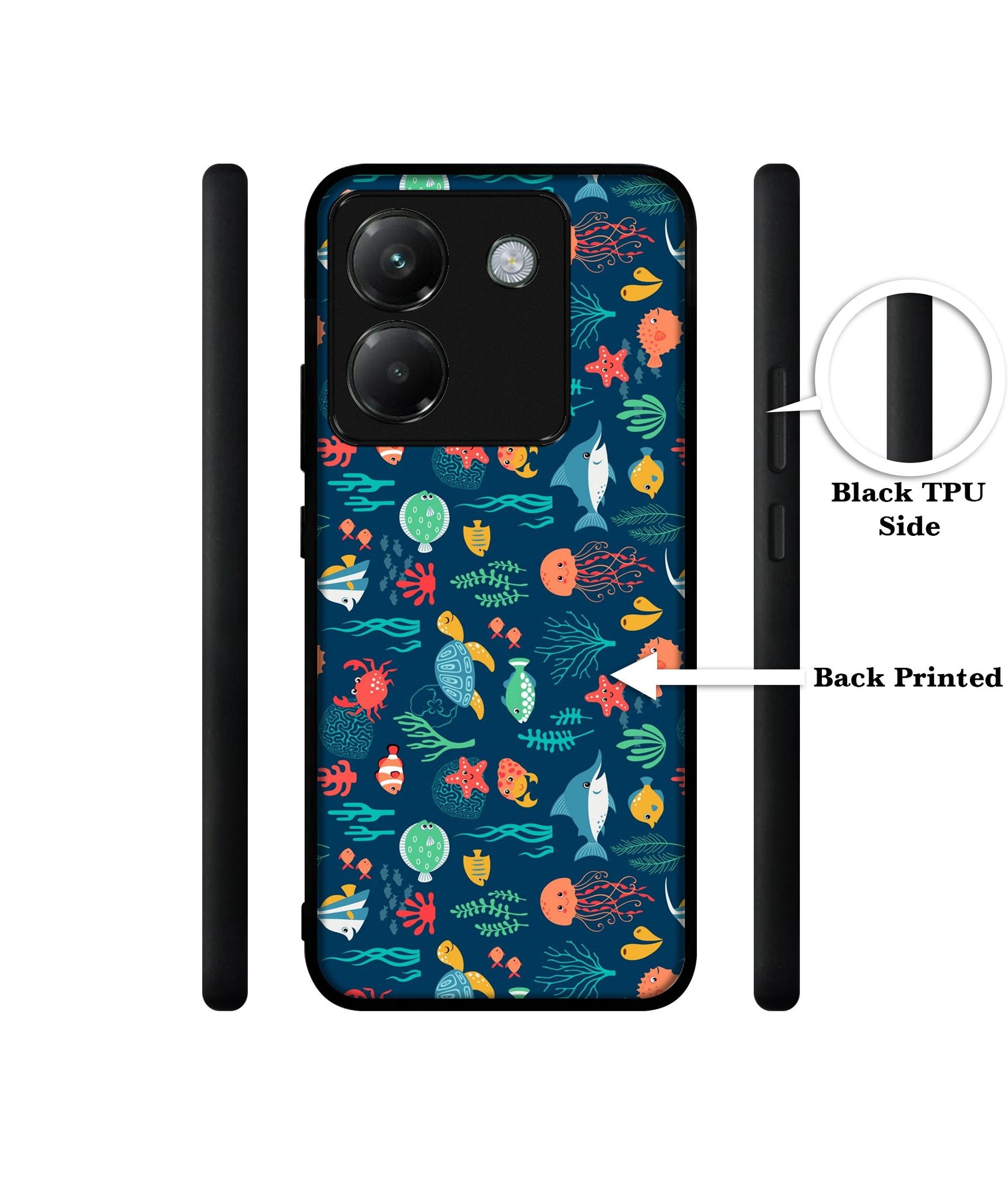 Aquarium Texture Designer 2D Printed Back Case Cover for Poco M7 Pro 5G