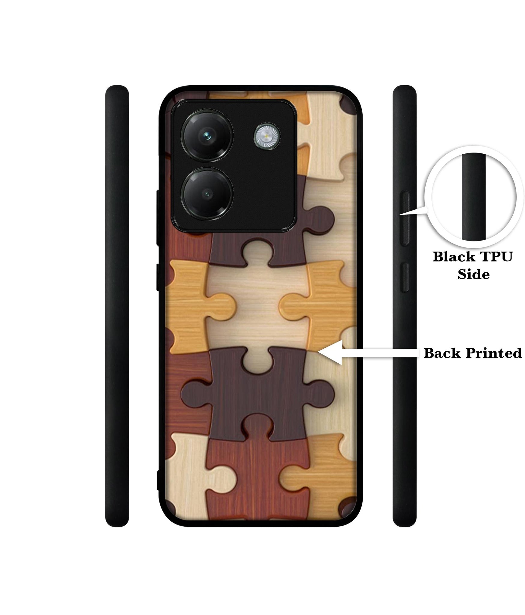 Puzzle Pattern Designer 2D Printed Back Case Cover for Poco M7 Pro 5G