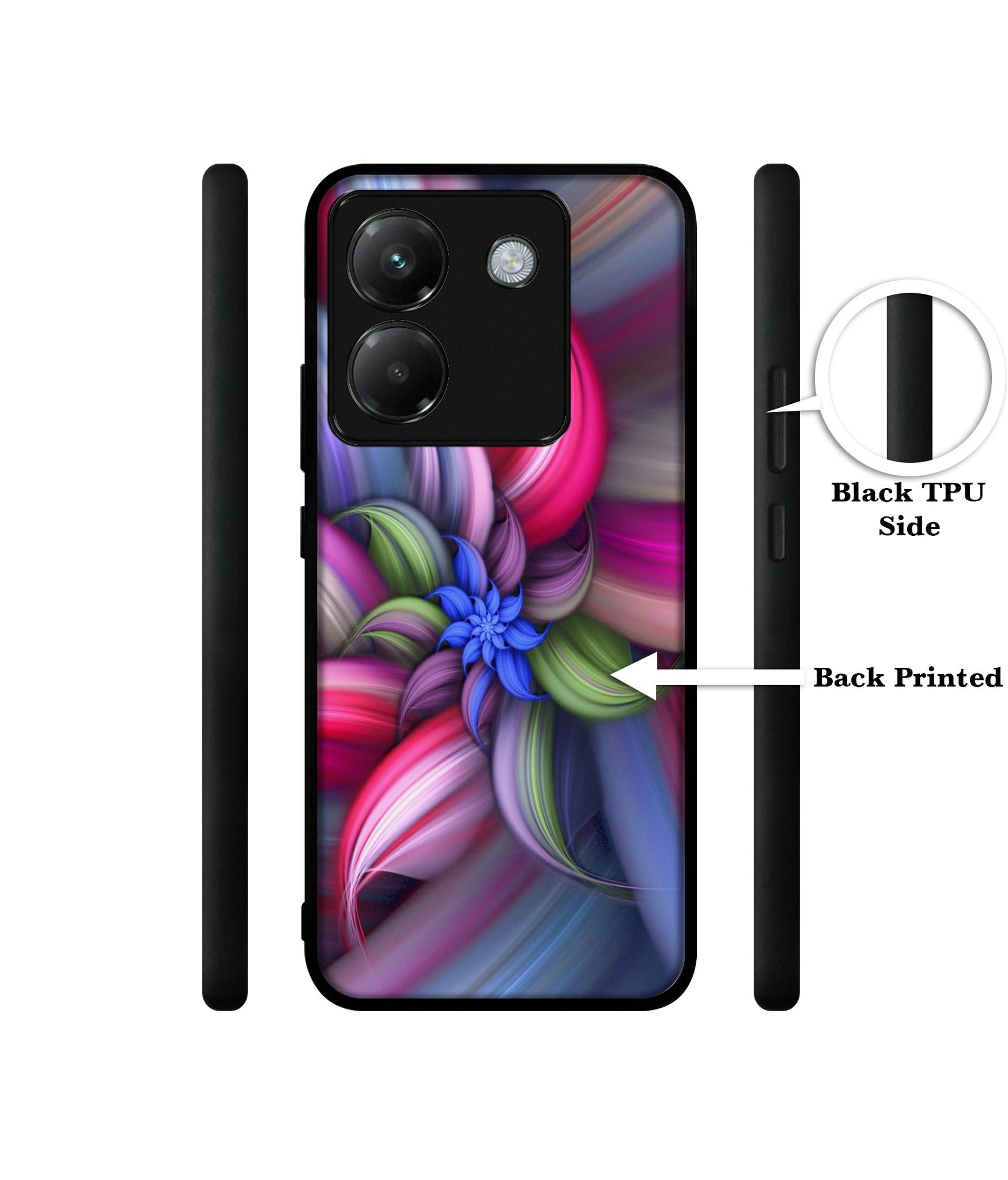 Colorful Flower Designer 2D Printed Back Case Cover for Poco M7 Pro 5G