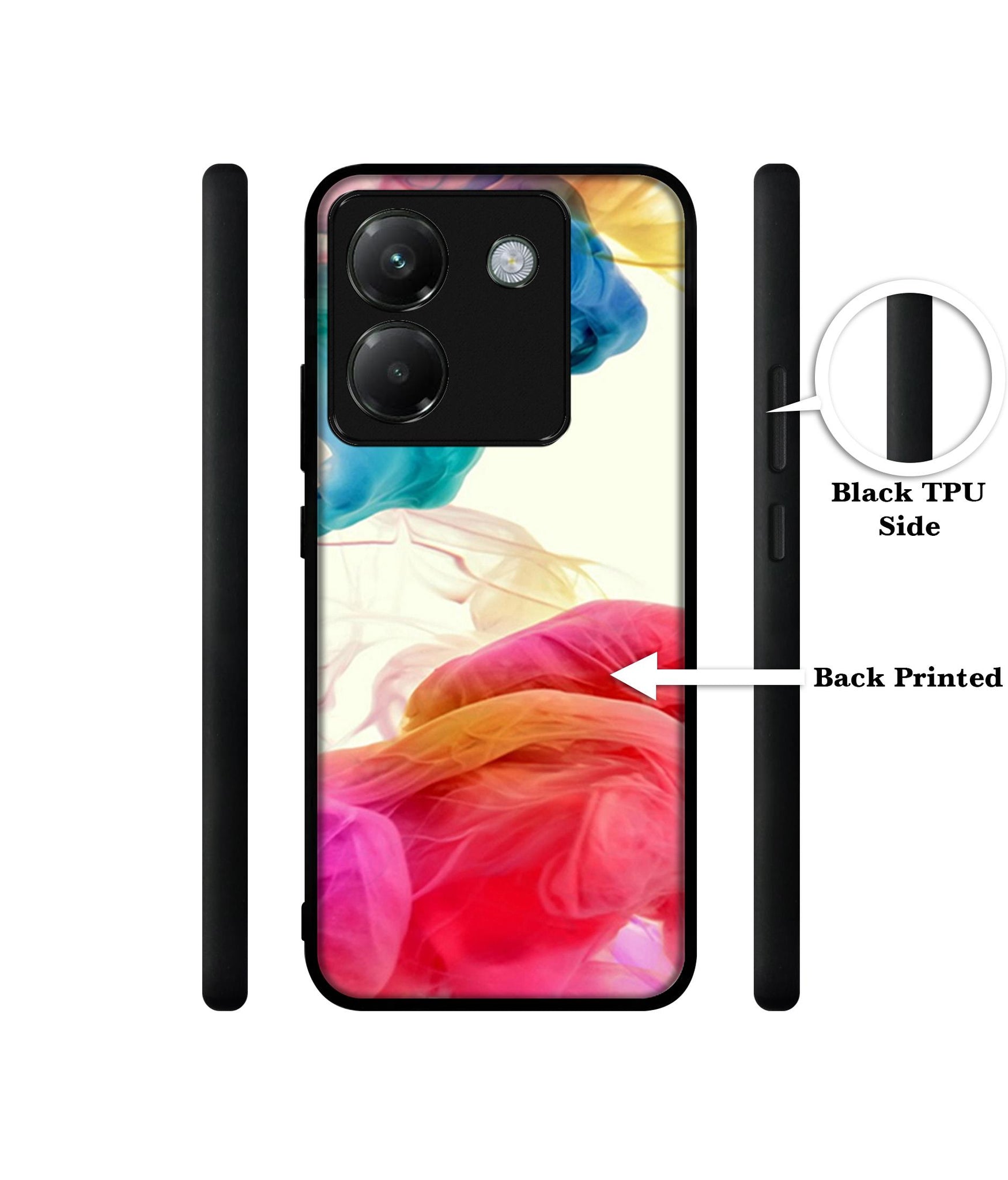 Colored Smoke Designer 2D Printed Back Case Cover for Poco M7 Pro 5G