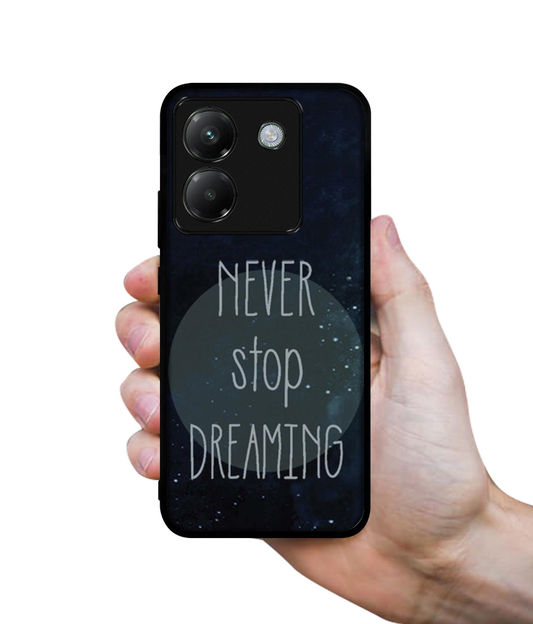 Never Stop Dreaming Designer 2D Printed Back Case Cover for Poco M7 Pro 5G
