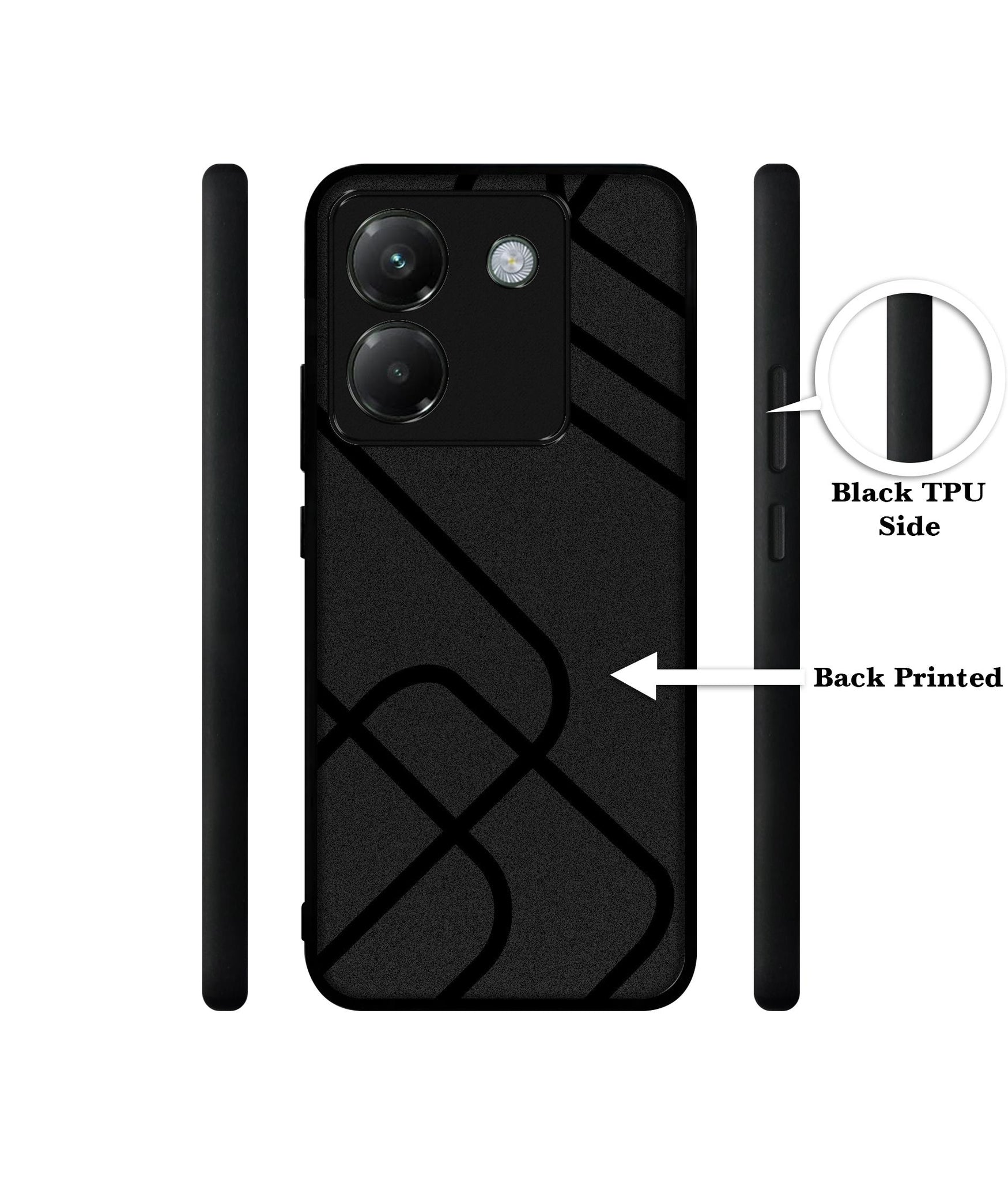 Zig-Zag Black Line Designer 2D Printed Back Case Cover for Poco M7 Pro 5G