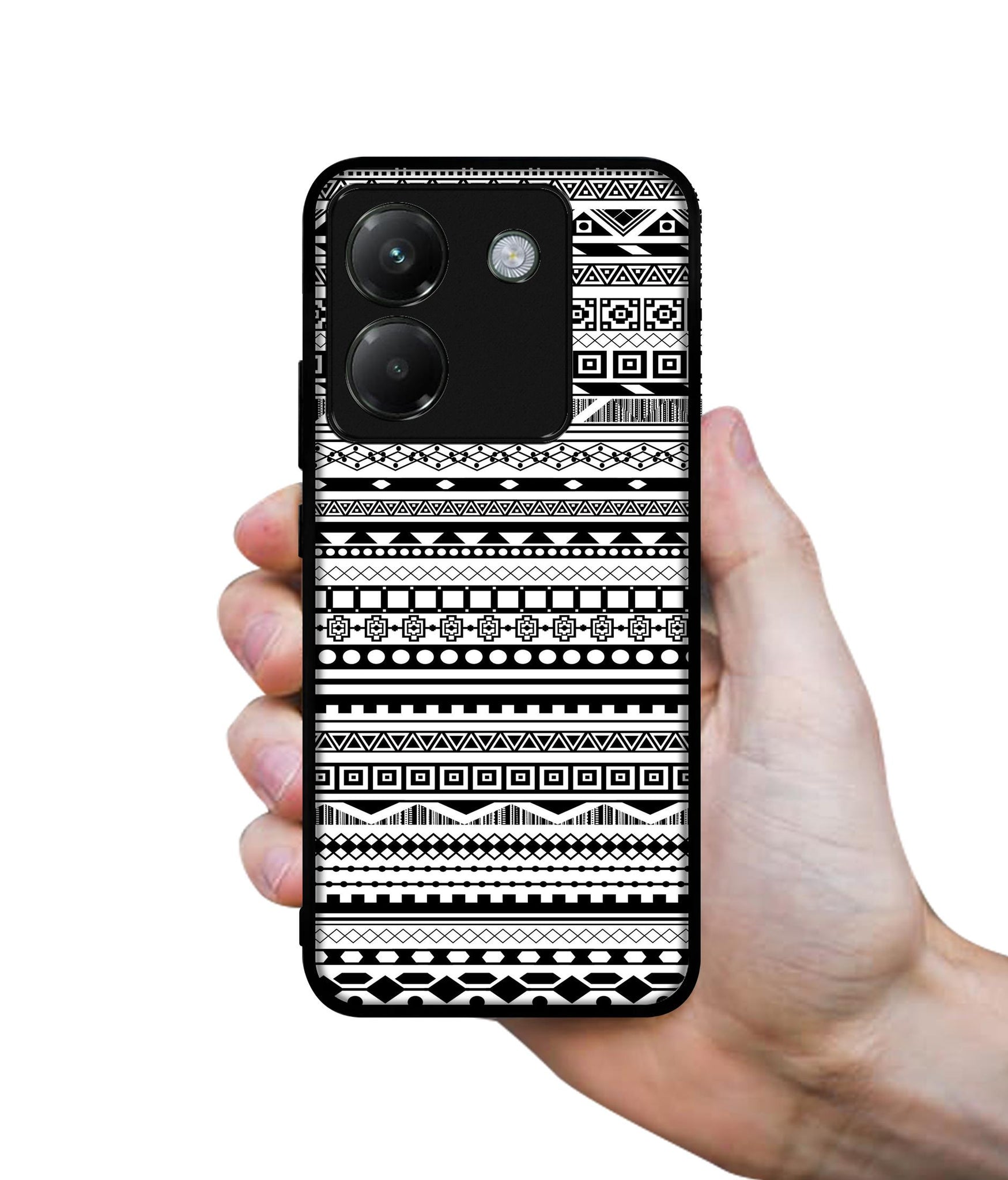 Black & White Patterns Designer 2D Printed Back Case Cover for Poco M7 Pro 5G