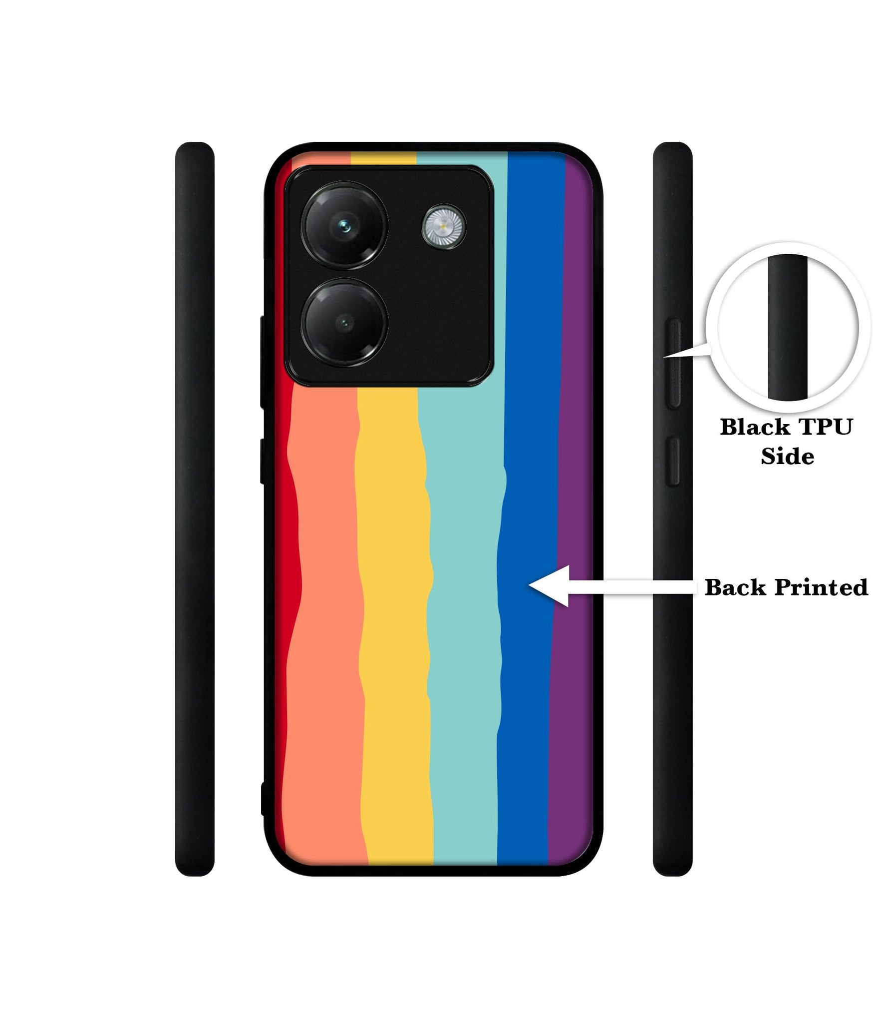 Rainbow Designer 2D Printed Back Case Cover for Poco M7 Pro 5G