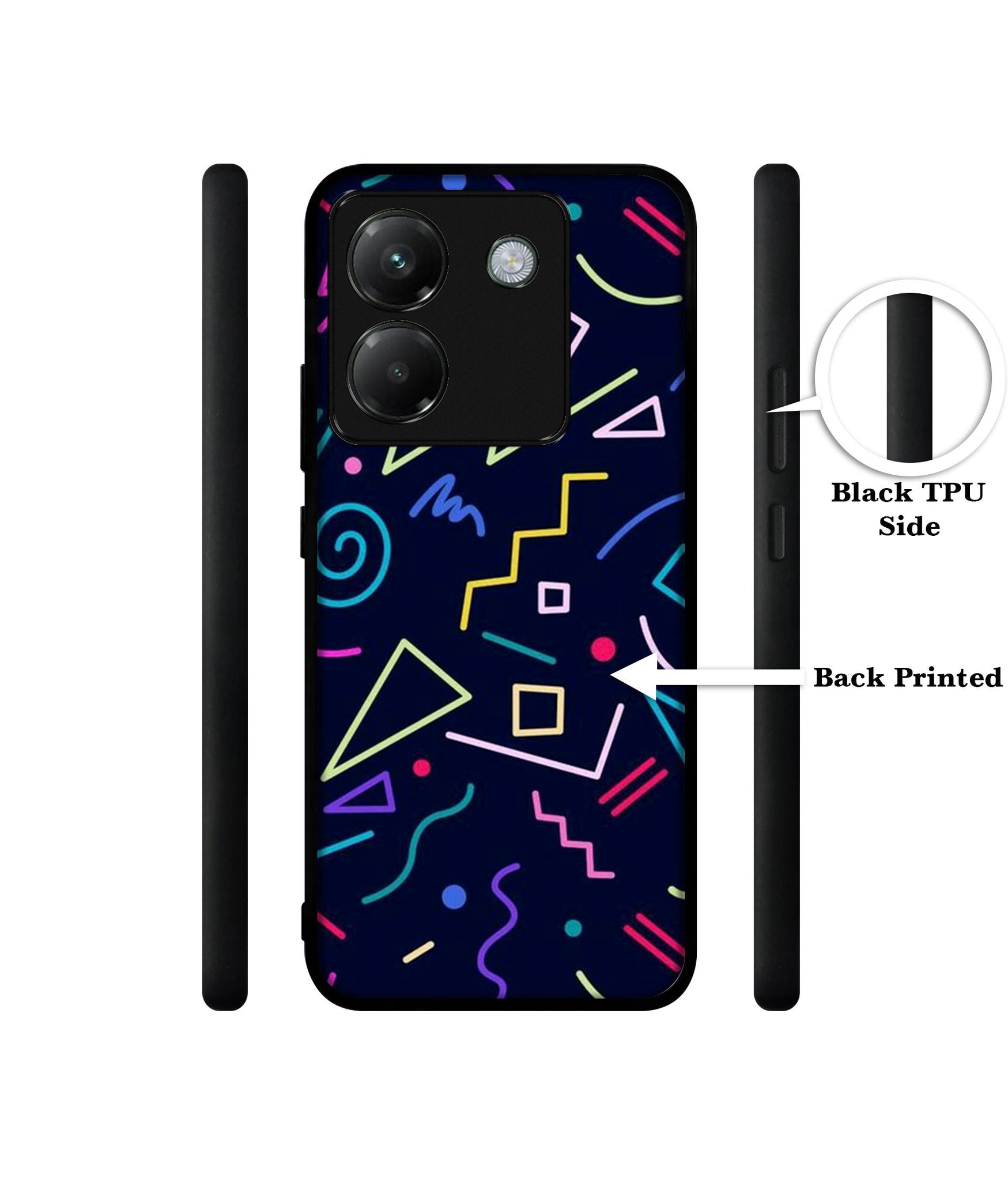 Retro Abstract Designer 2D Printed Back Case Cover for Poco M7 Pro 5G