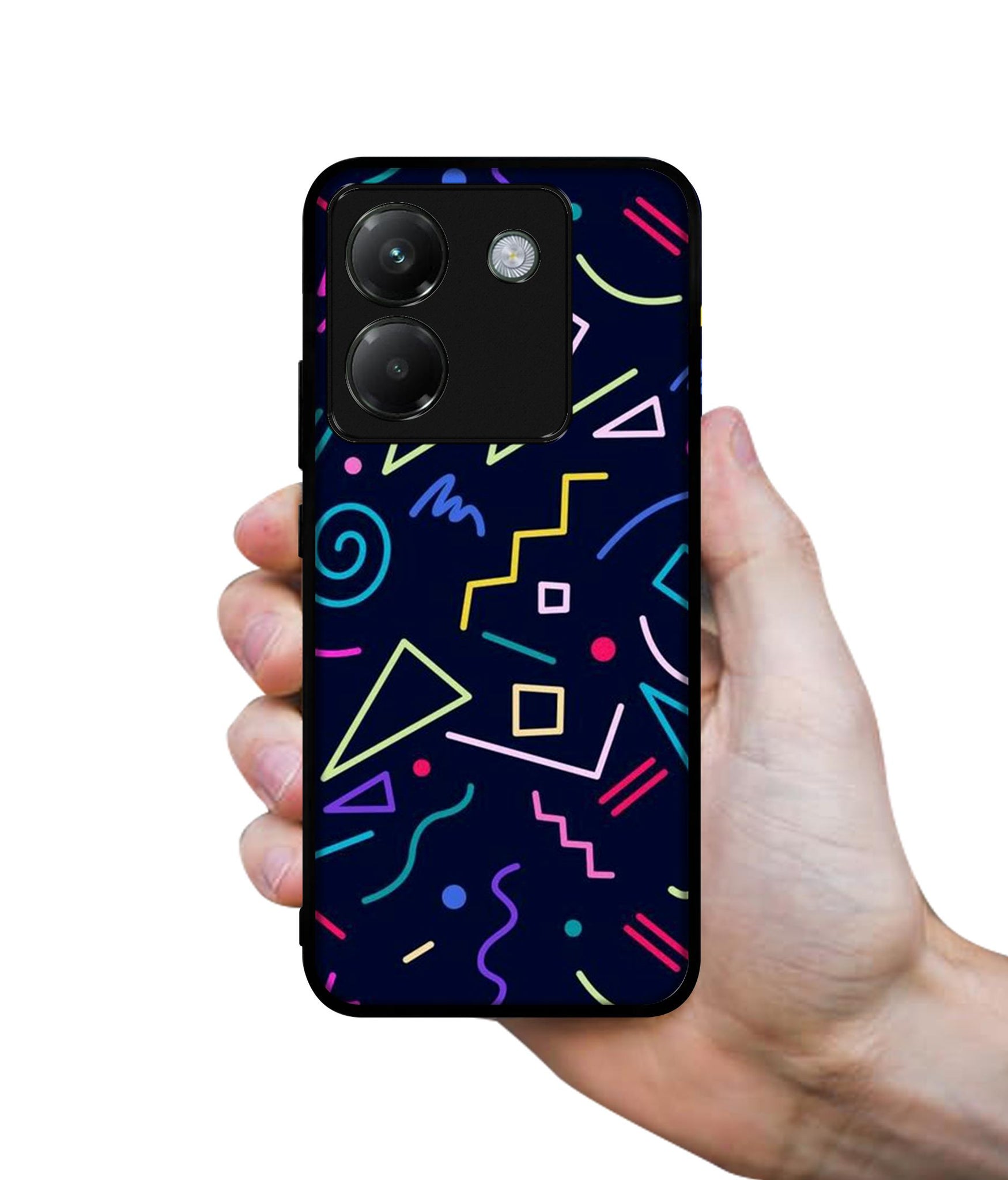 Retro Abstract Designer 2D Printed Back Case Cover for Poco M7 Pro 5G