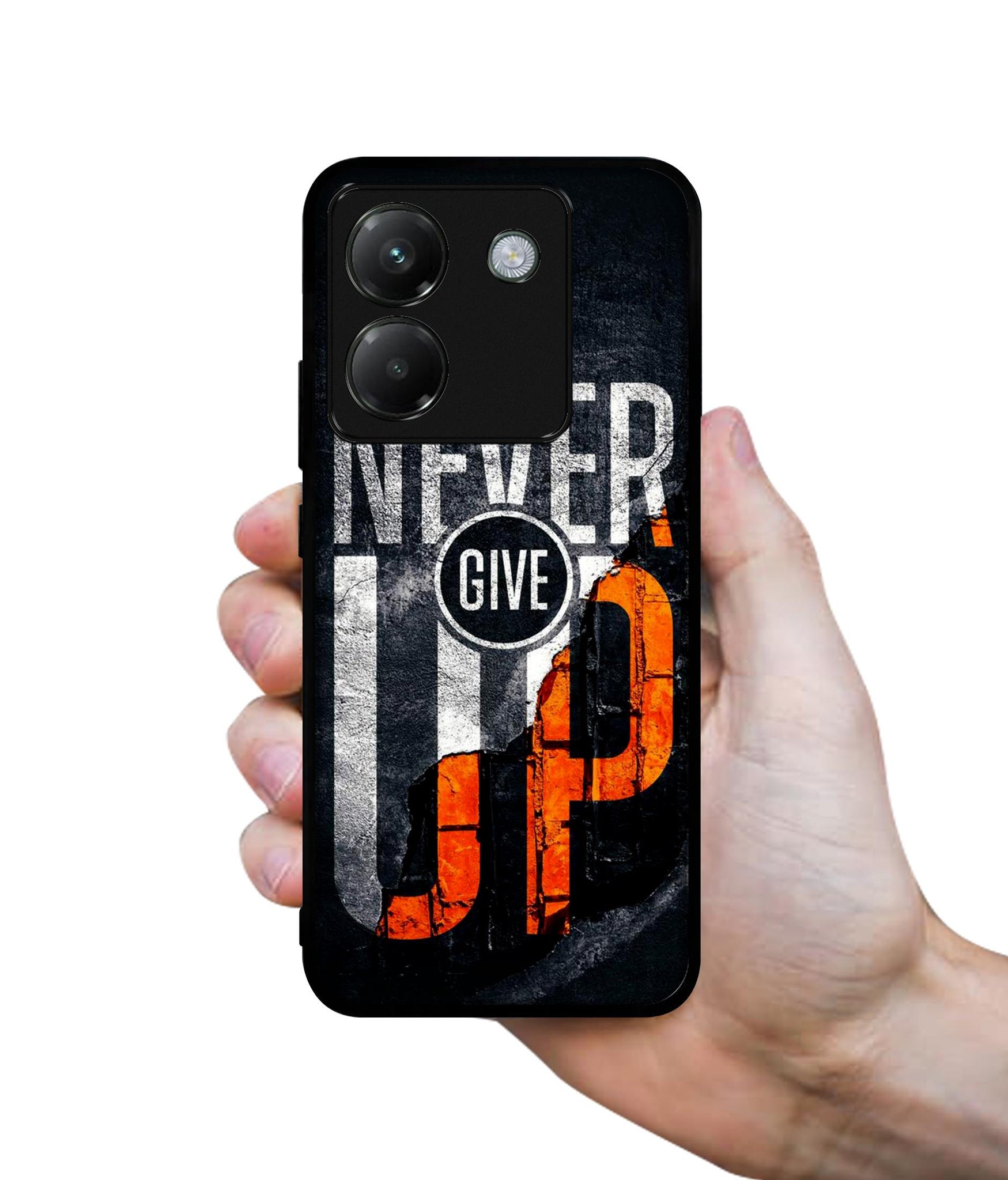 Never Give Up Designer 2D Printed Back Case Cover for Poco M7 Pro 5G