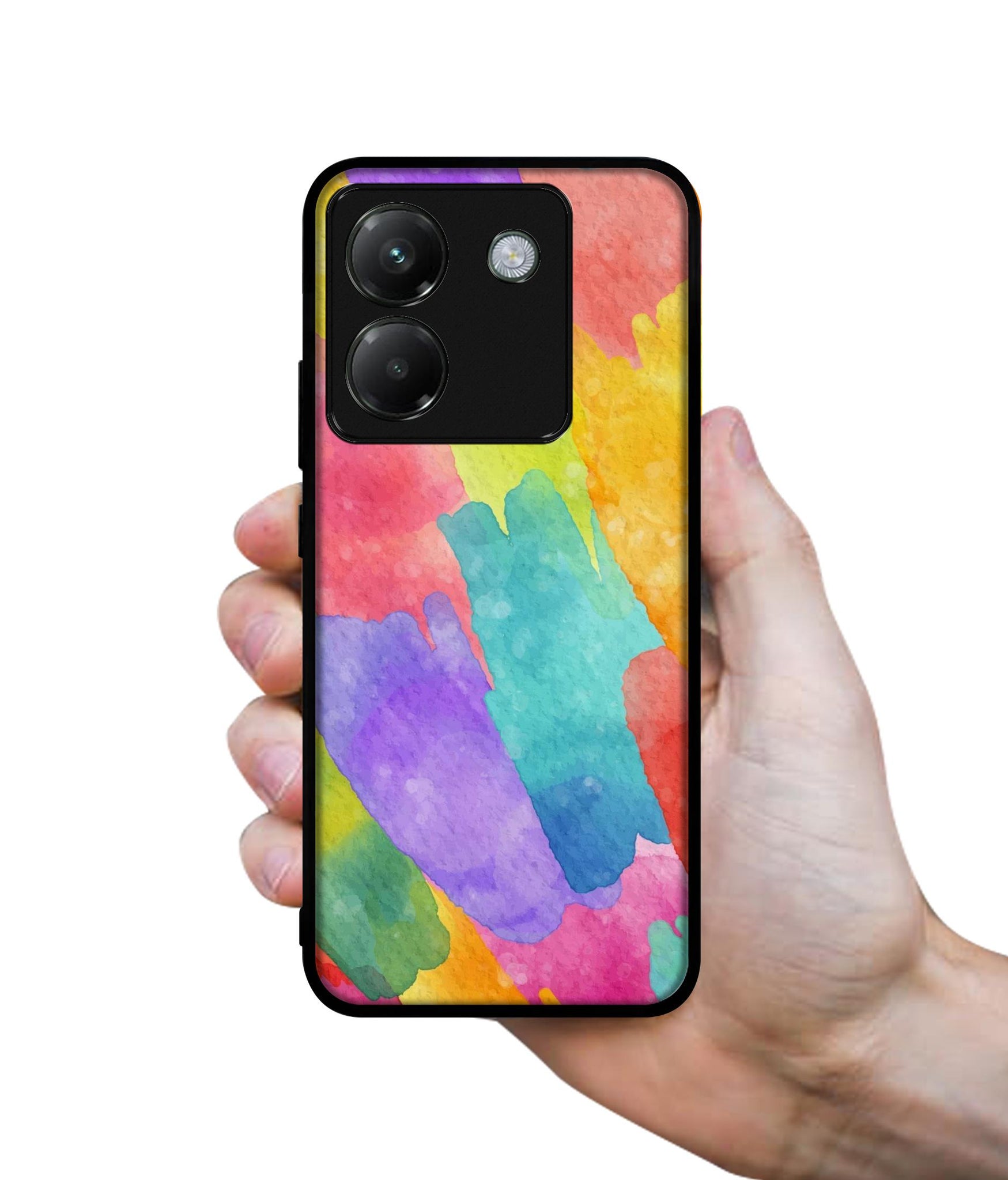 Water Paint Colorful Abstract Designer 2D Printed Back Case Cover for Poco M7 Pro 5G
