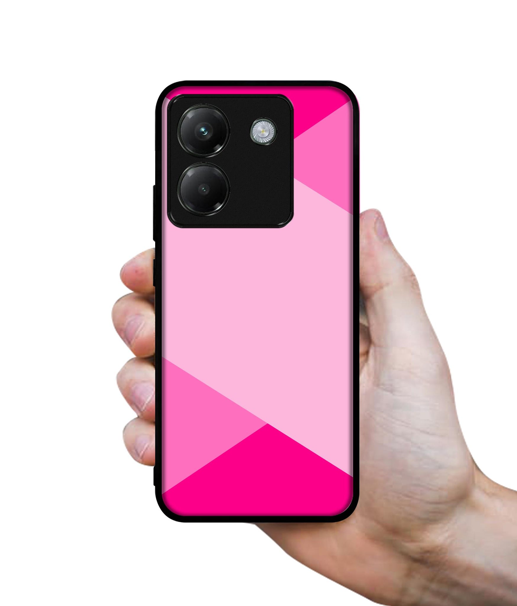 Pink Cross Vector Designer 2D Printed Back Case Cover for Poco M7 Pro 5G