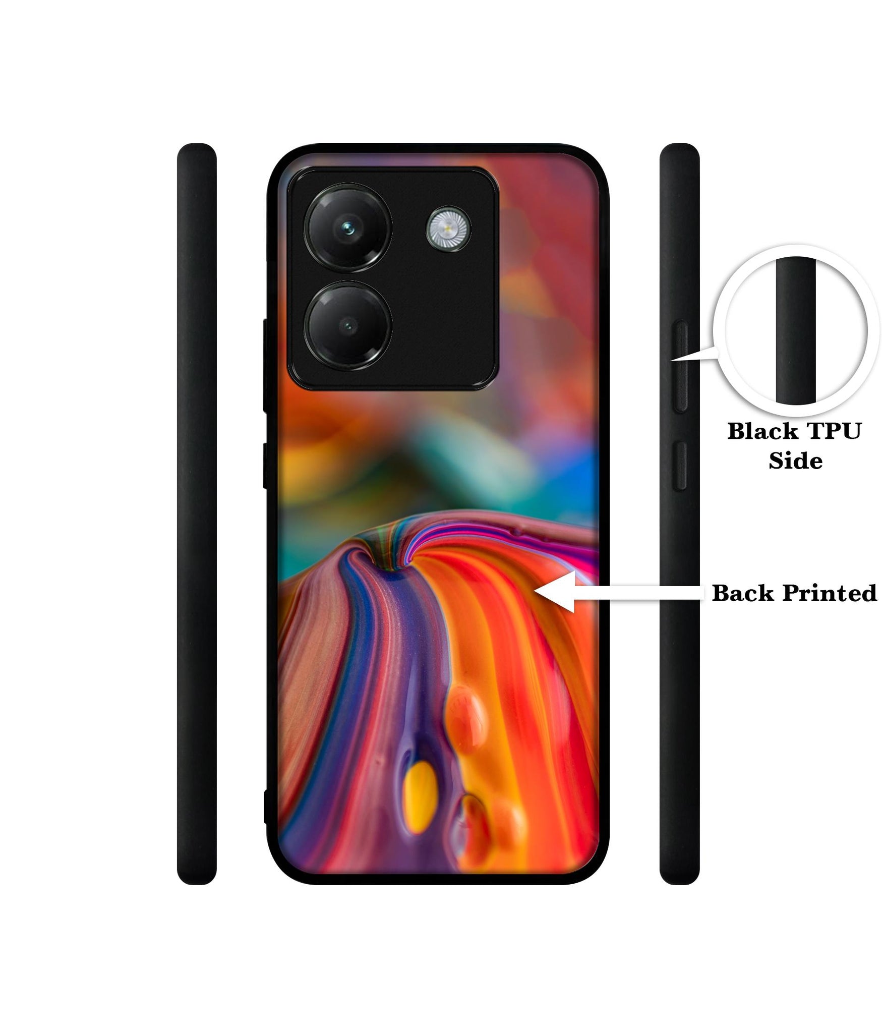 Rainbow Colors Designer 2D Printed Back Case Cover for Poco M7 Pro 5G
