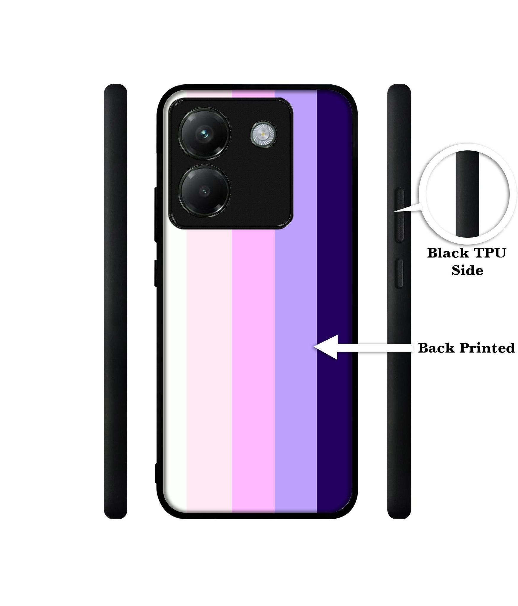 Pink and Purple Lines Designer 2D Printed Back Case Cover for Poco M7 Pro 5G