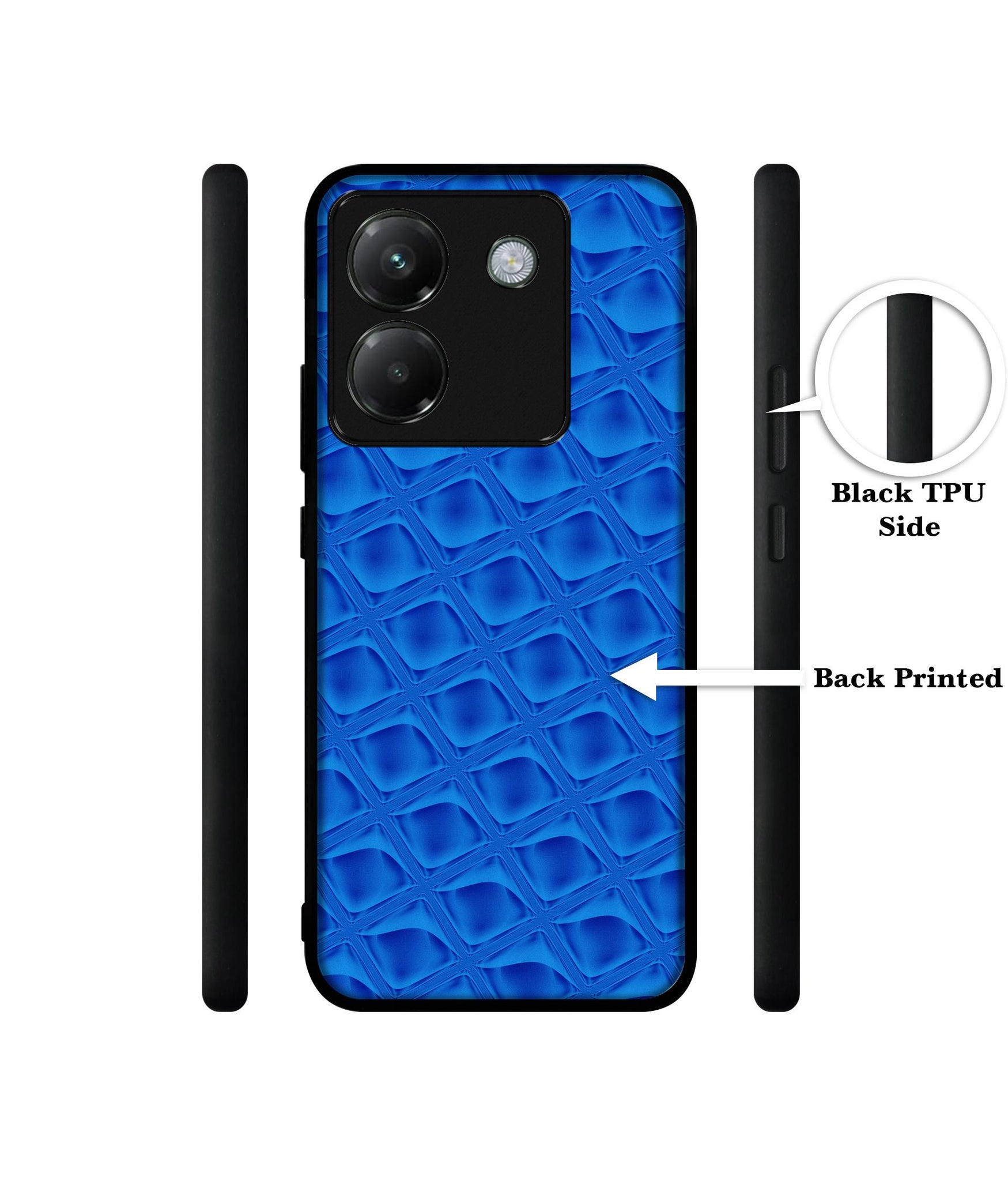 Blue Diamond Designer 2D Printed Back Case Cover for Poco M7 Pro 5G