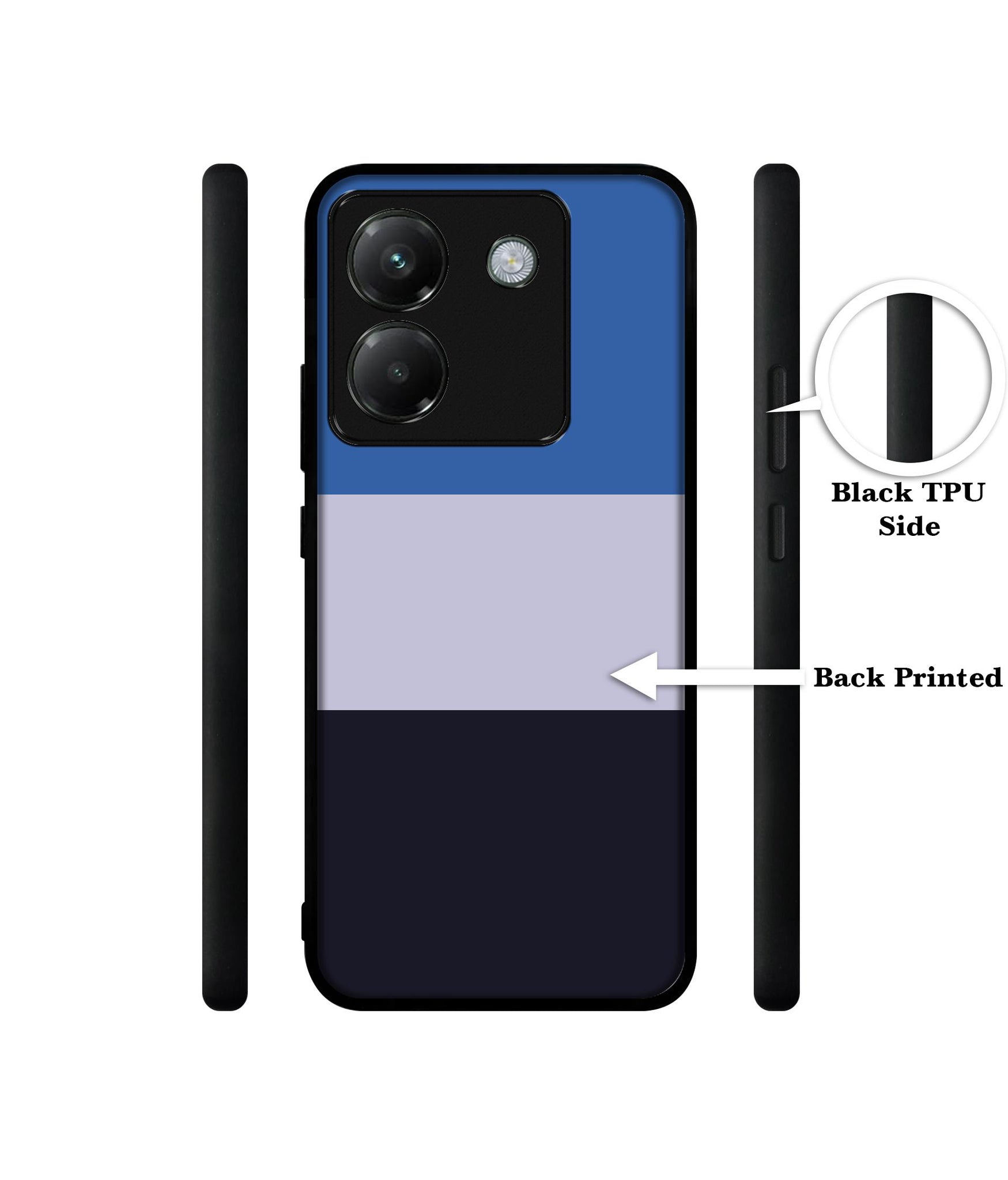 Three Color Stripes Designer 2D Printed Back Case Cover for Poco M7 Pro 5G