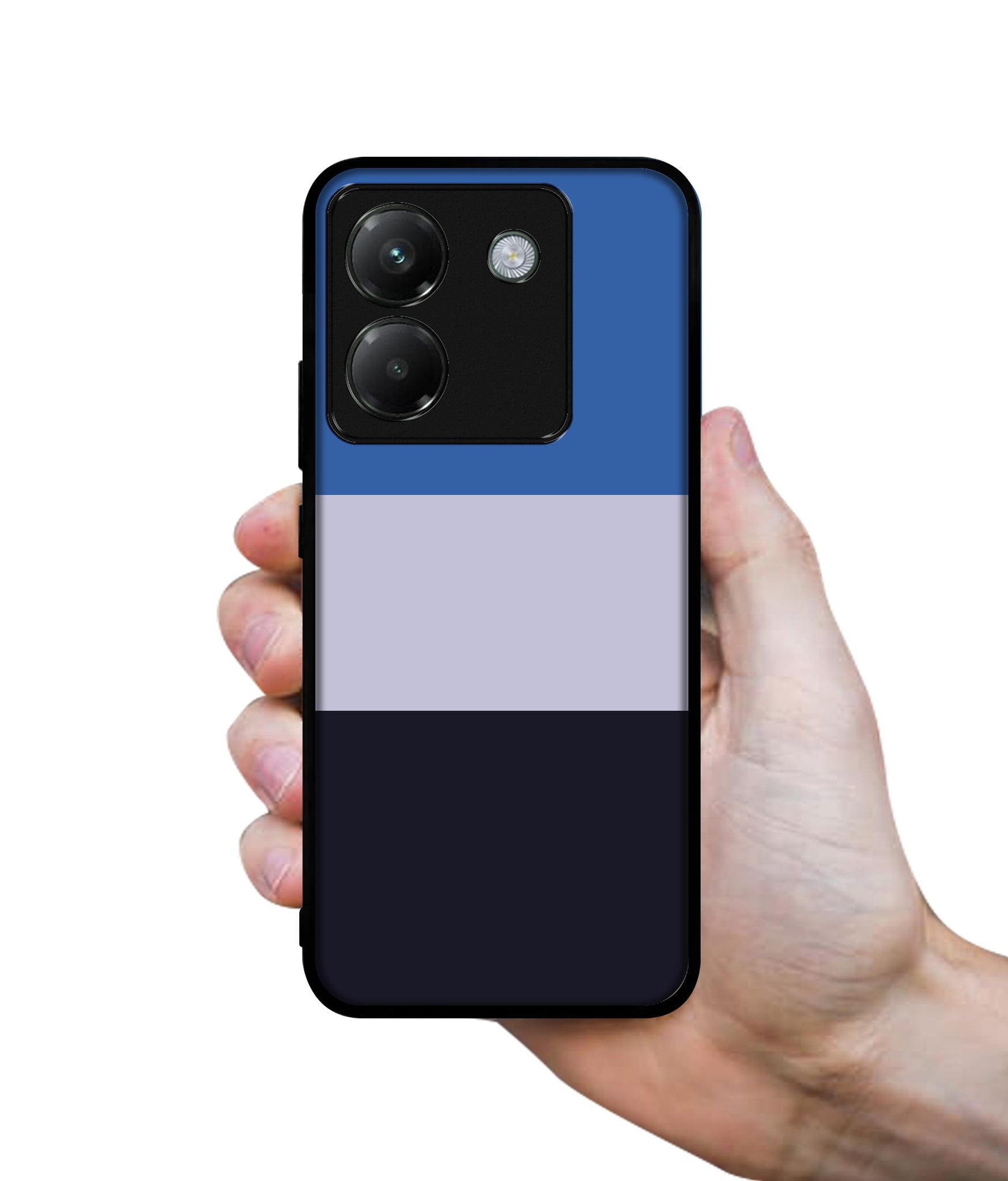 Three Color Stripes Designer 2D Printed Back Case Cover for Poco M7 Pro 5G