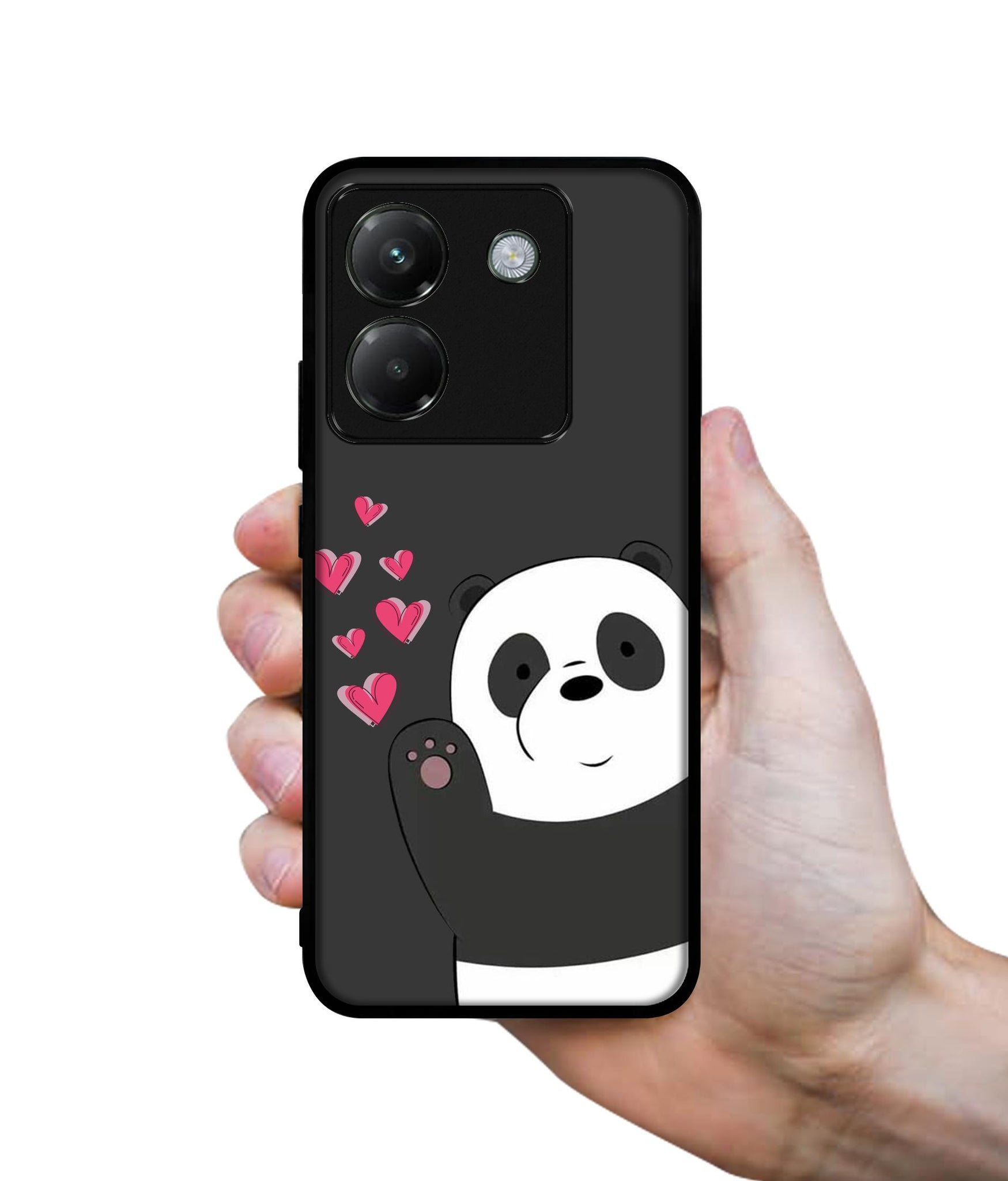 Love Panda Designer 2D Printed Back Case Cover for Poco M7 Pro 5G