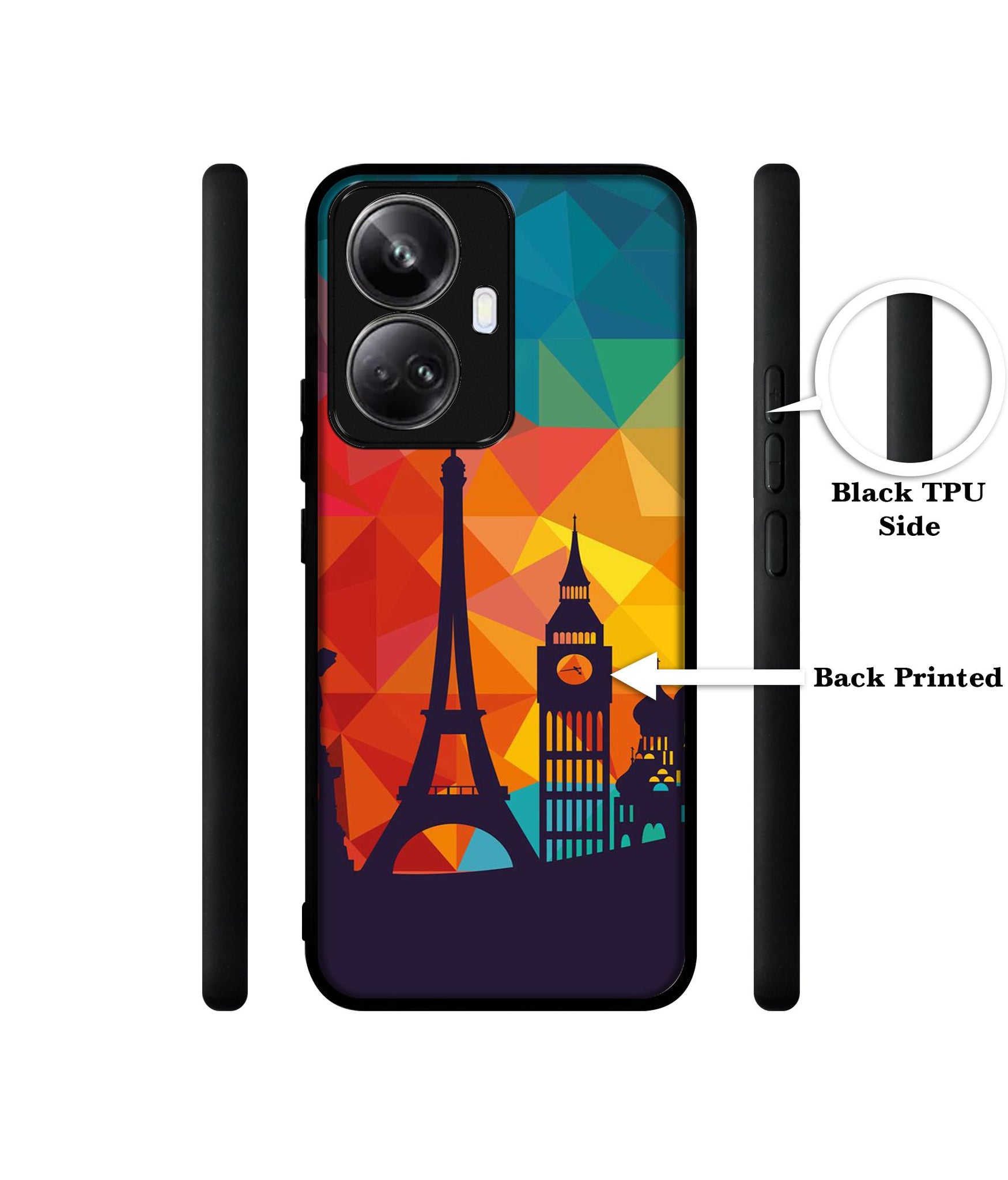 Colored Paris Designer 2D Printed Back Case Cover for Realme 10 Pro Plus 5G