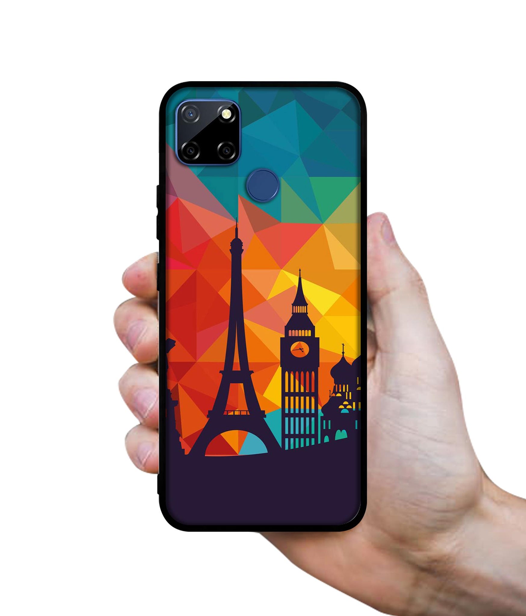 Colored Paris Designer 2D Printed Back Case Cover for Realme C12 / C25 / Narzo 20 / 30A