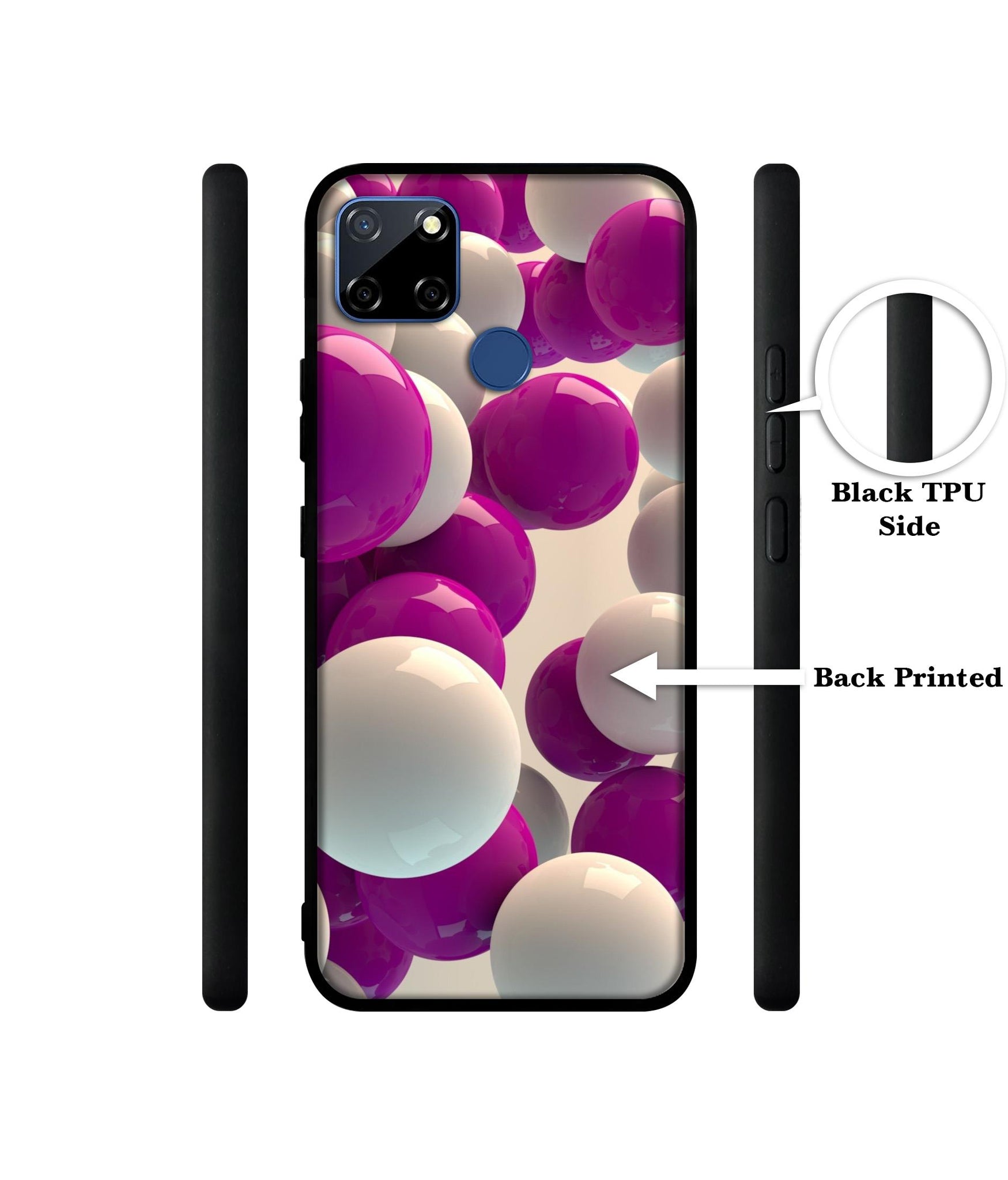 3D Balloons Designer 2D Printed Back Case Cover for Realme C12 / C25 / Narzo 20 / 30A