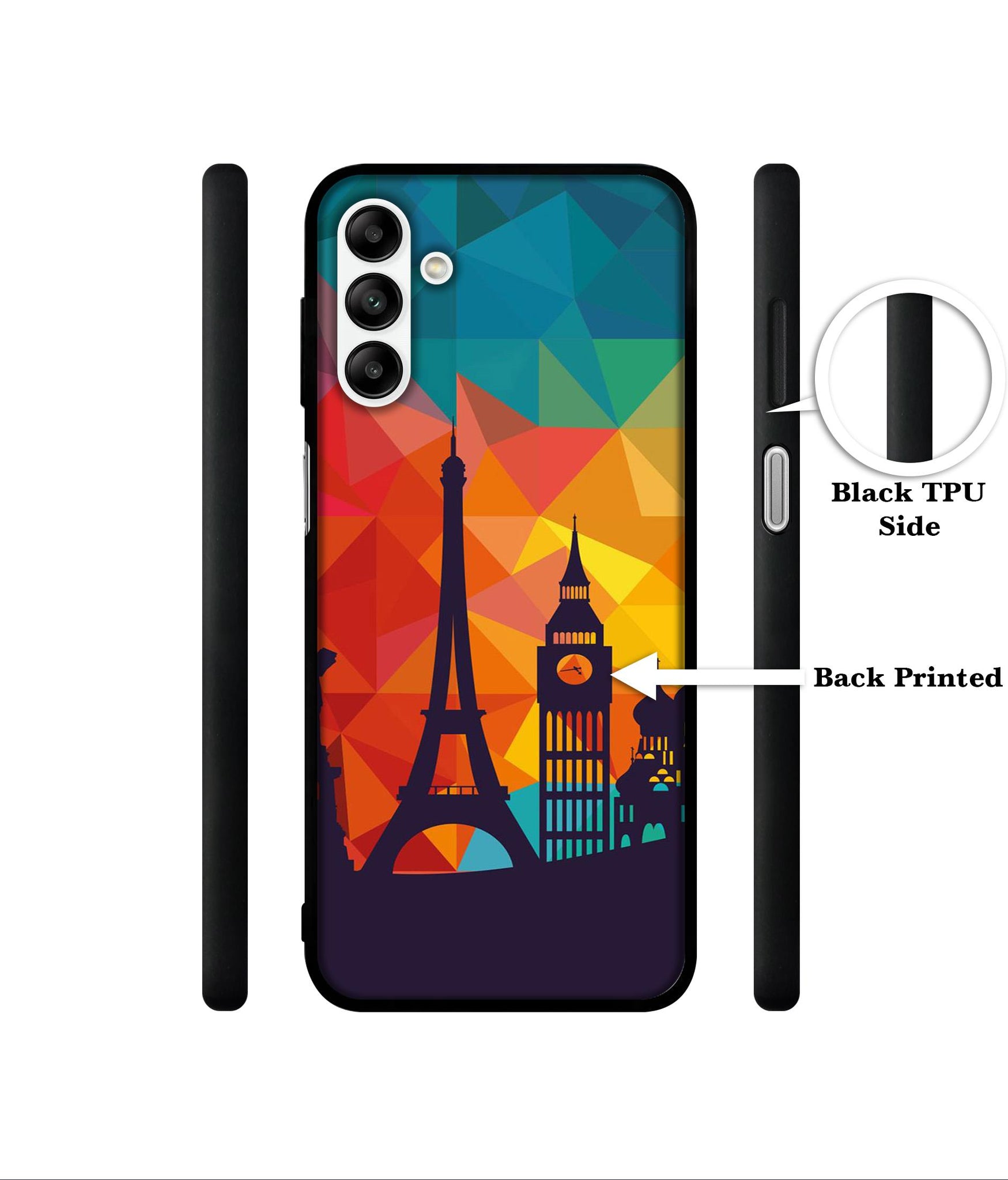 Colored Paris Designer 2D Printed Back Case Cover for Samsung Galaxy A04s 4G