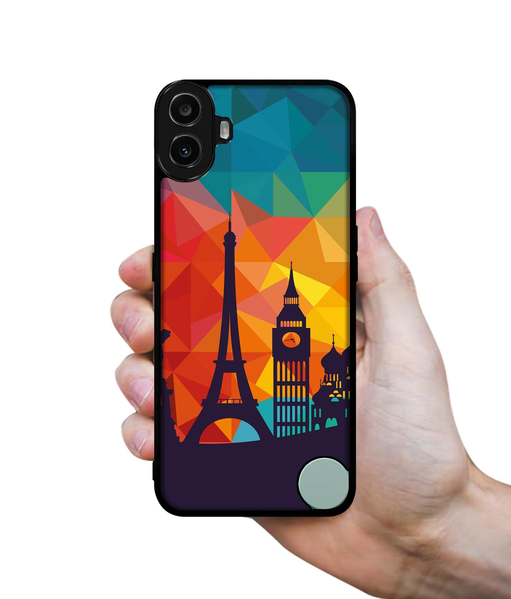 Colored Paris Designer 2D Printed Back Case Cover for CMF by Nothing Phone 1 5G