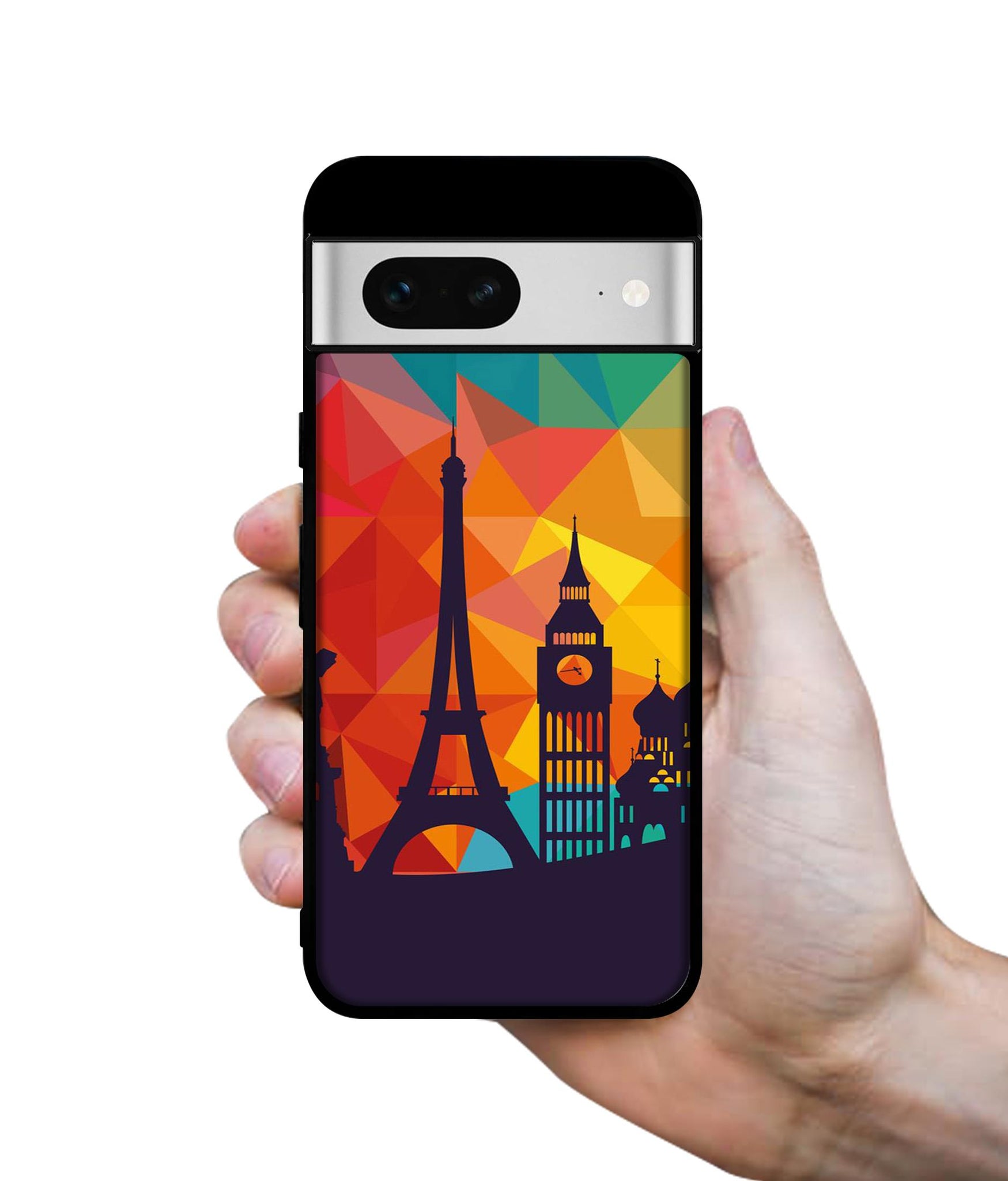 Colored Paris Designer 2D Printed Back Case Cover for Google Pixel 7 5G