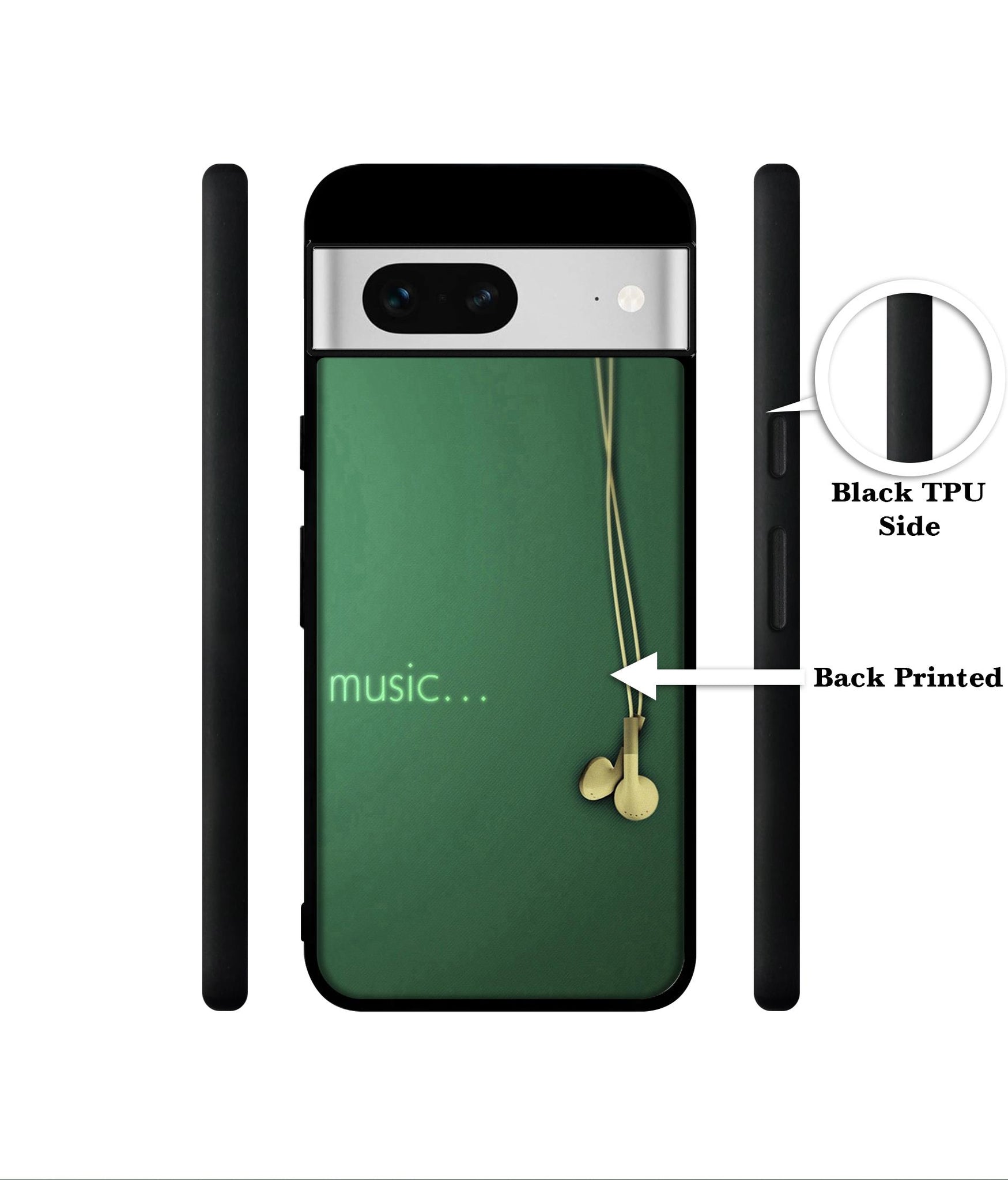 Headphone Music Designer 2D Printed Back Case Cover for Google Pixel 7 5G