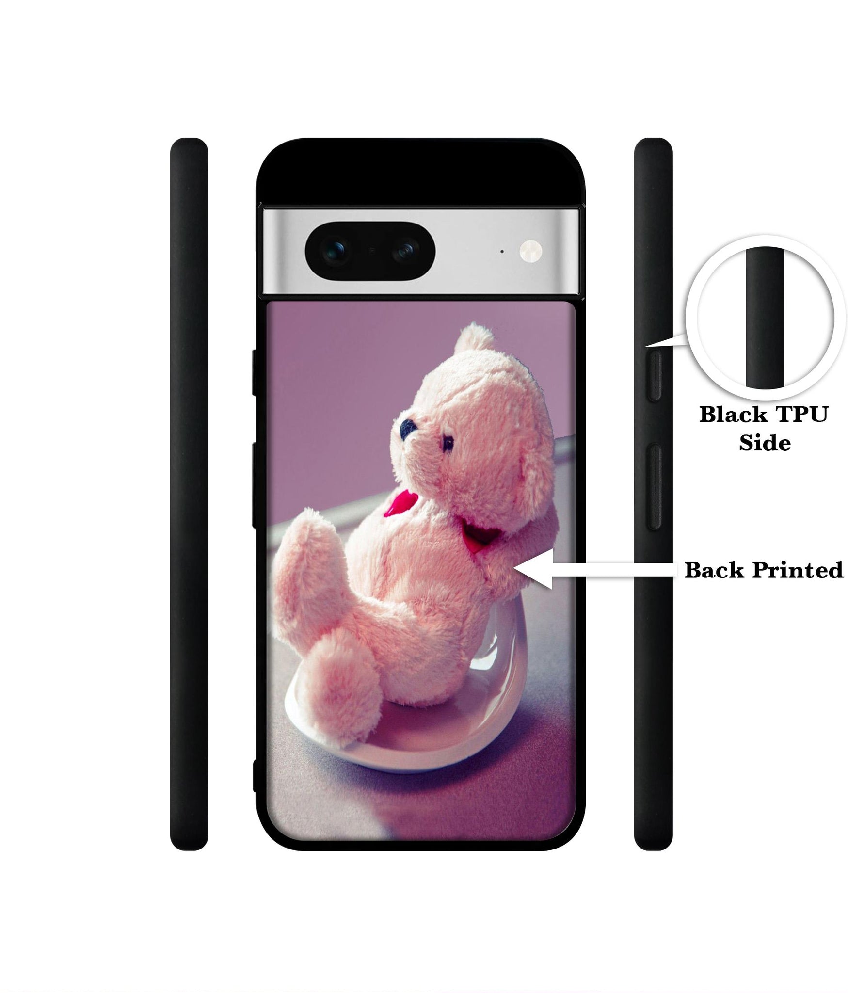 Cute Teddy Bear Designer 2D Printed Back Case Cover for Google Pixel 7 5G