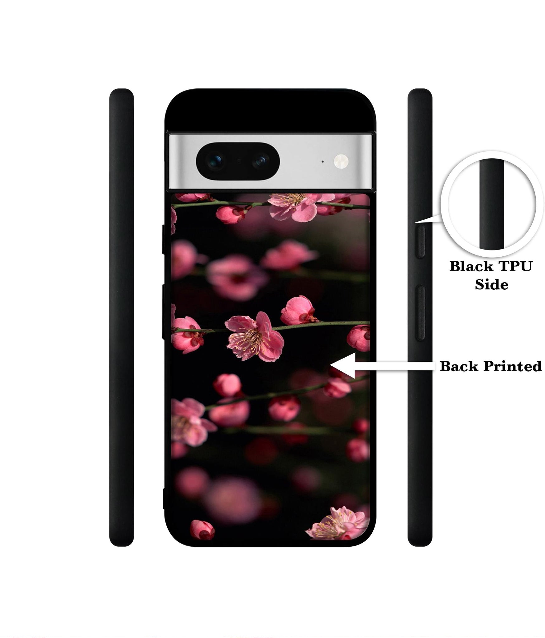 Pink Flowers Designer 2D Printed Back Case Cover for Google Pixel 7 5G