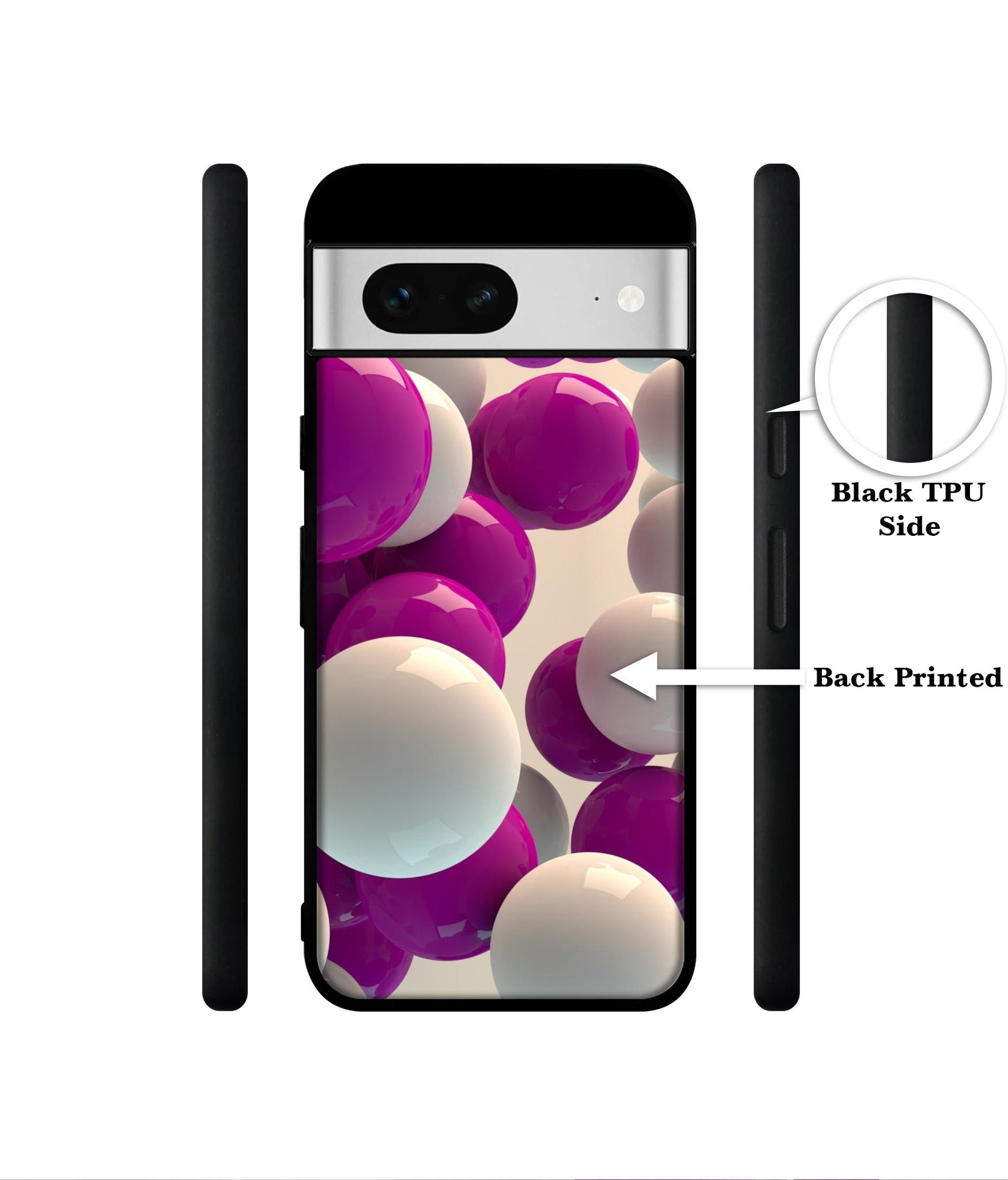 3D Balloons Designer 2D Printed Back Case Cover for Google Pixel 7 5G