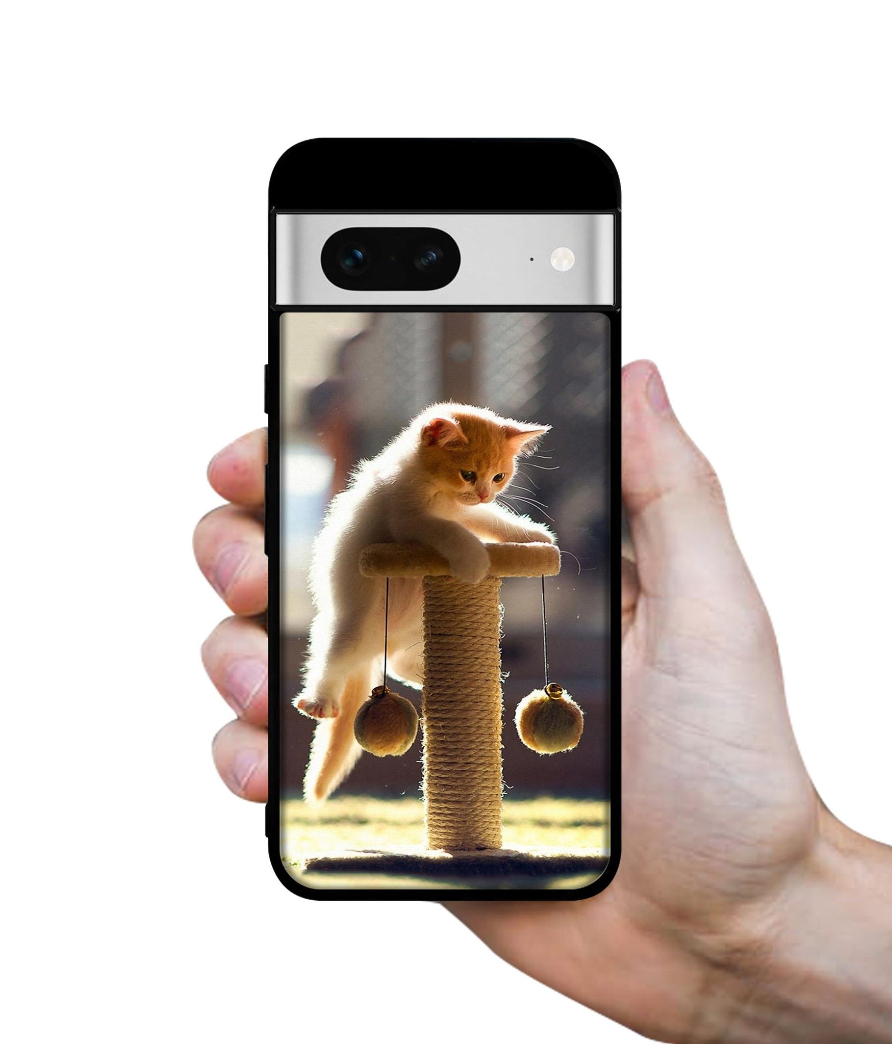 Cat Climbing Designer 2D Printed Back Case Cover for Google Pixel 7 5G