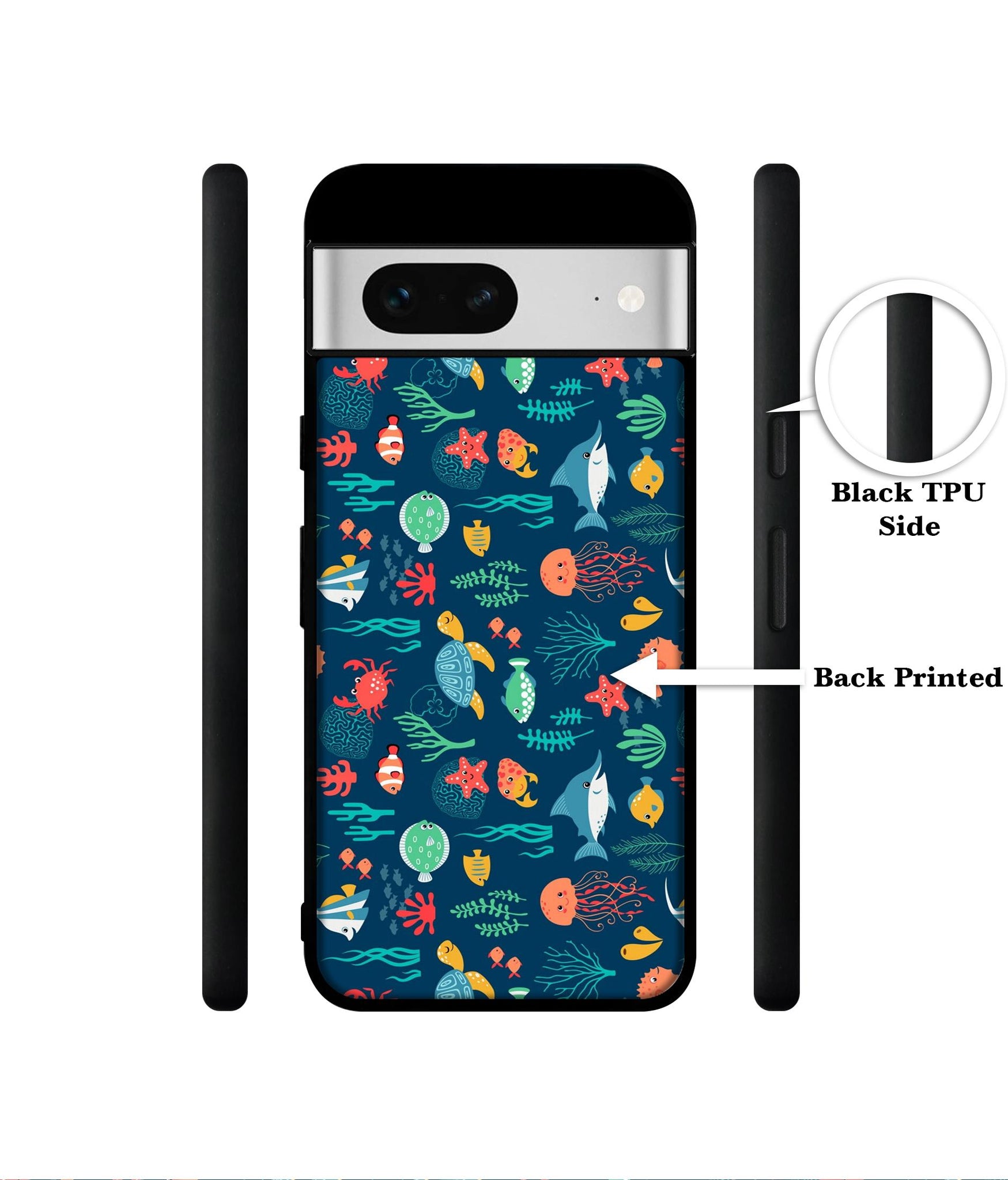 Aquarium Texture Designer 2D Printed Back Case Cover for Google Pixel 7 5G
