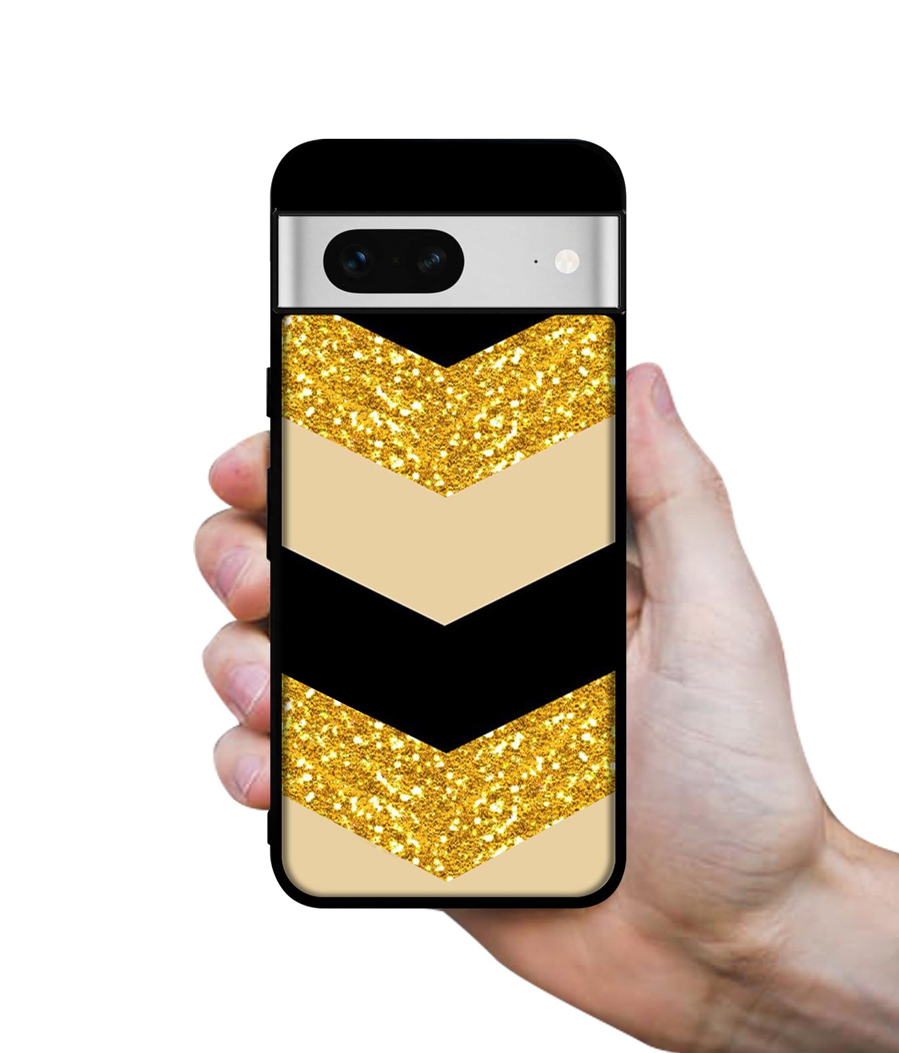 Black & Gold Designer 2D Printed Back Case Cover for Google Pixel 7 5G