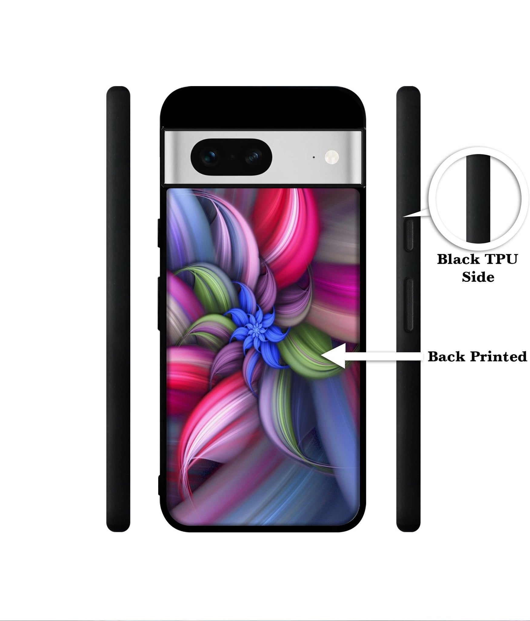 Colorful Flower Designer 2D Printed Back Case Cover for Google Pixel 7 5G
