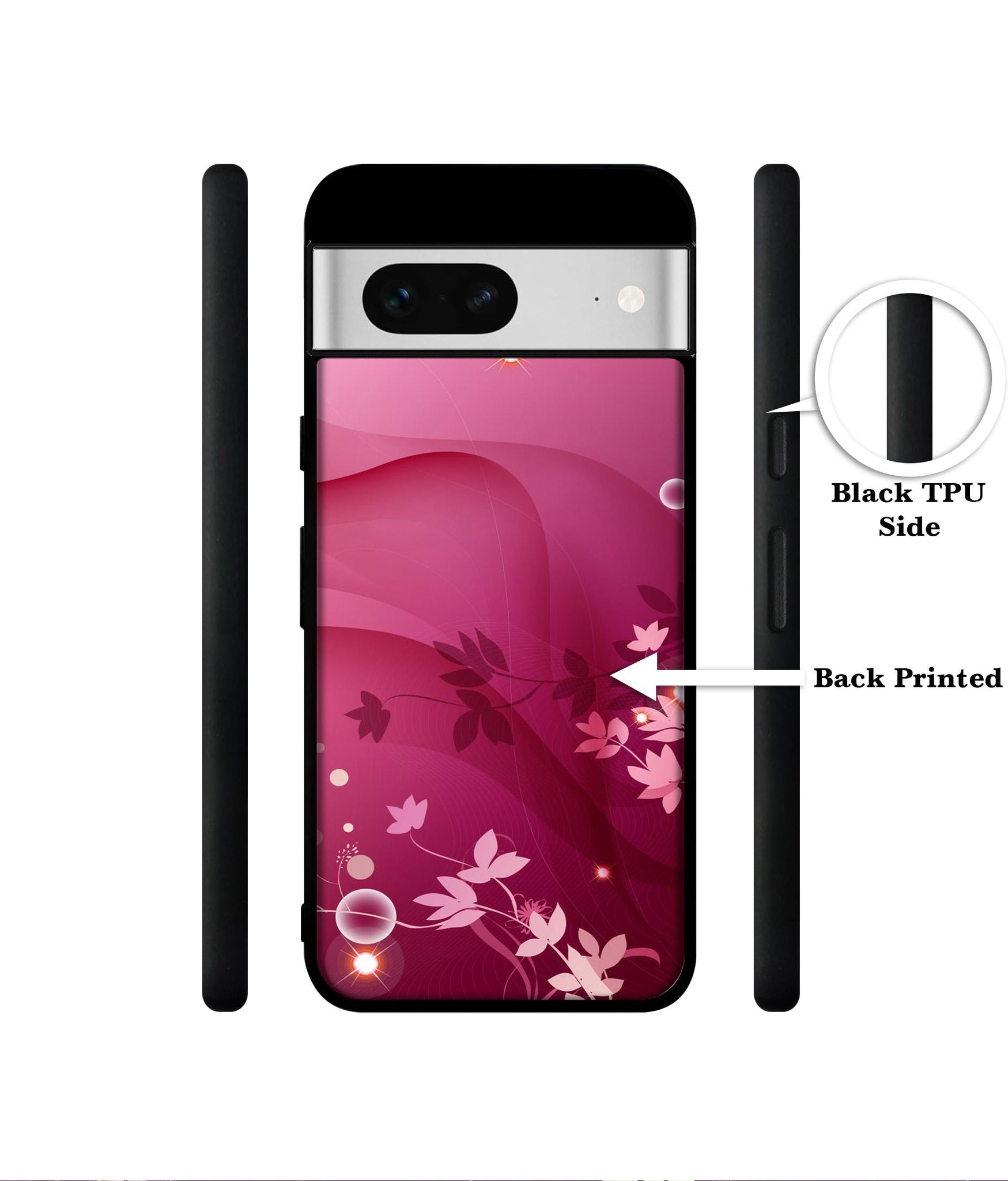 Pink Abstract Designer 2D Printed Back Case Cover for Google Pixel 7 5G